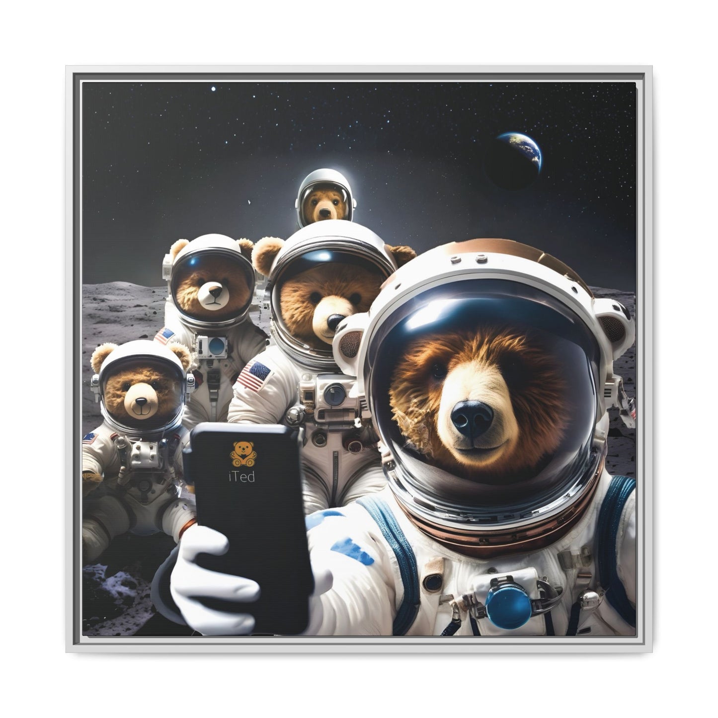 Canvas Print - Mooning Bear Selfie by Andrew McCarter