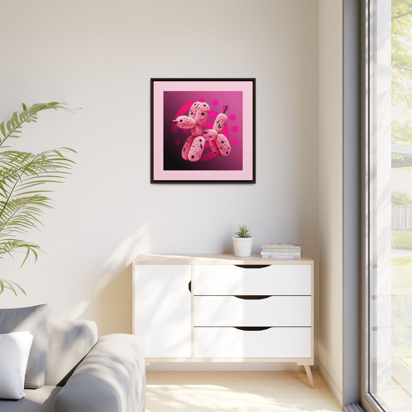Canvas Art Print - Furry Balloon Dog