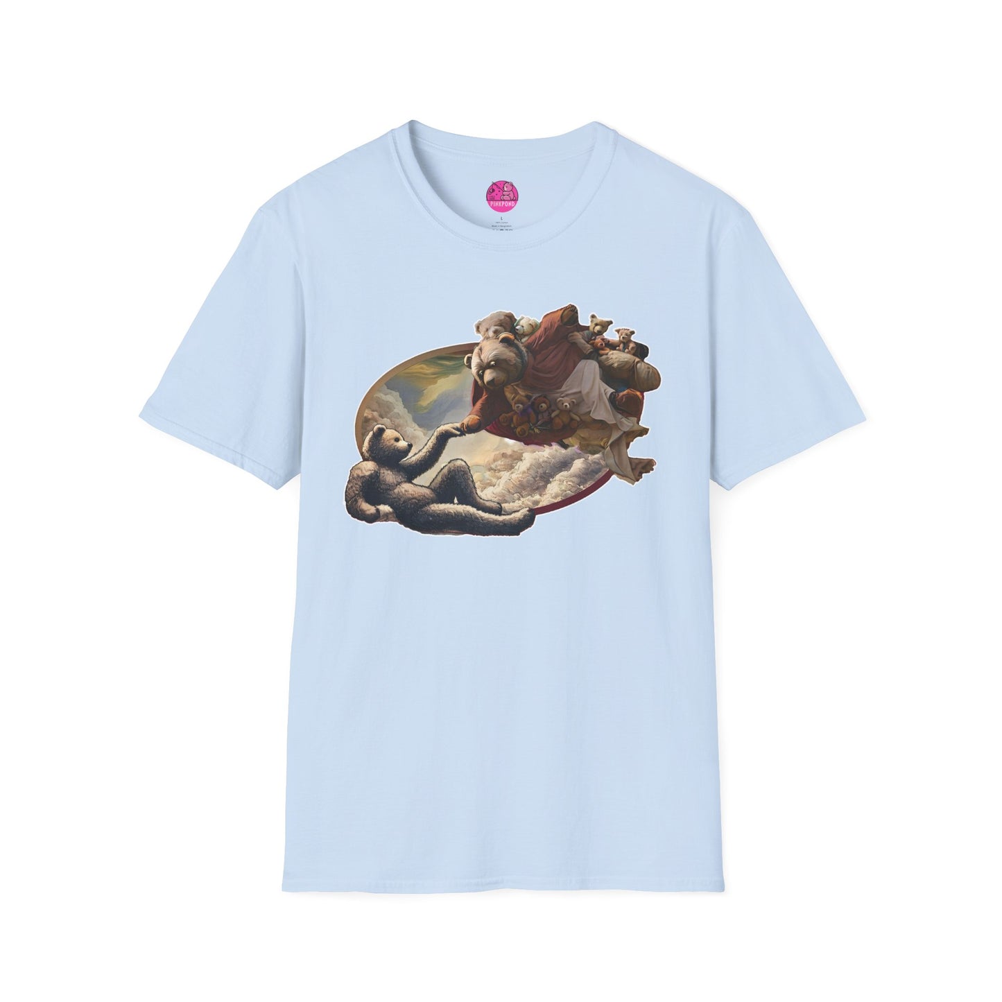 Graphic T-Shirt The Creation of Teddy - Art Lover Gift for bear Fans - Unisex Softstyle