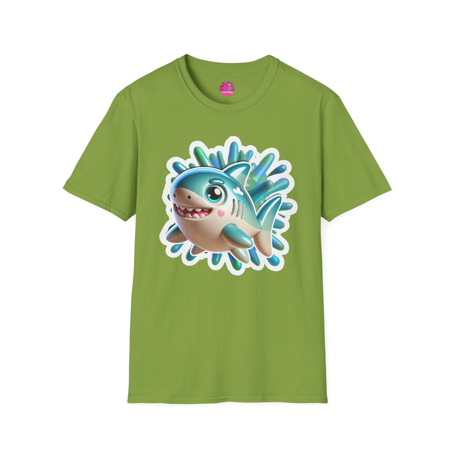 Marky the Shark Tee - Dive into fun - Unisex Softstyle T-Shirt for Ocean lovers
