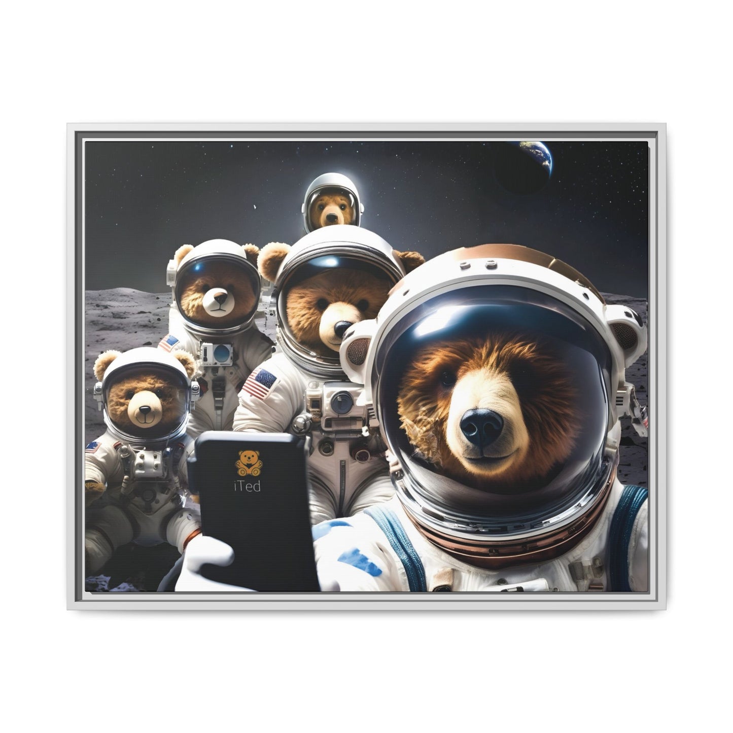 Canvas Print - Mooning Bear Selfie by Andrew McCarter