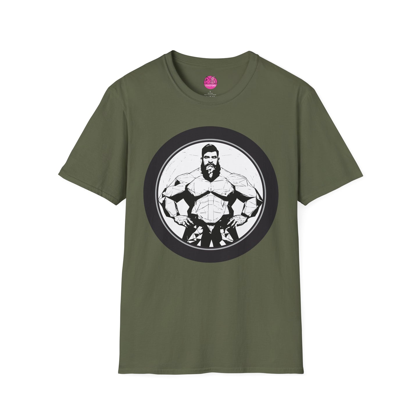 Muscle Bear T-Shirt - Bold Geometric Strength Unleash Your Inner Power