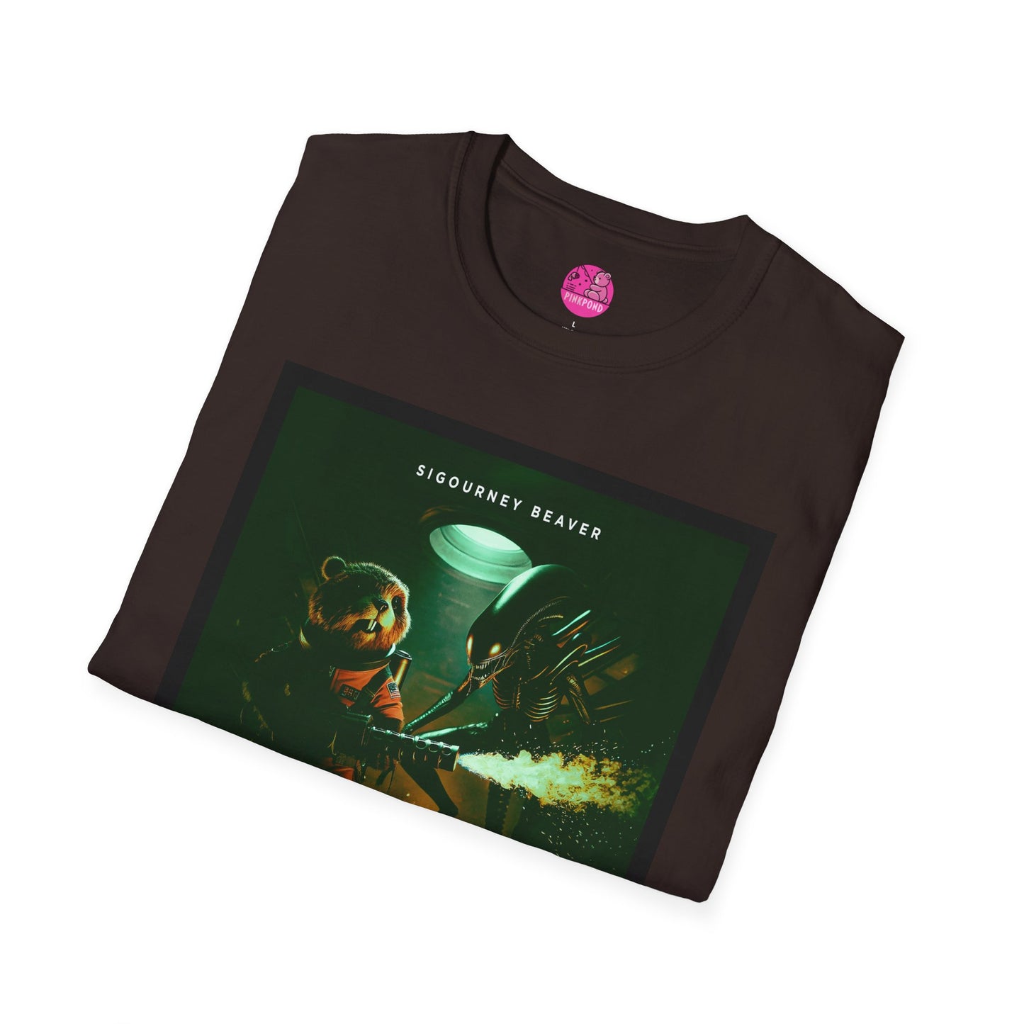 Xeno -Green Alien Parody Sci-Fi T-Shirt Featuring Sigourney Beaver
