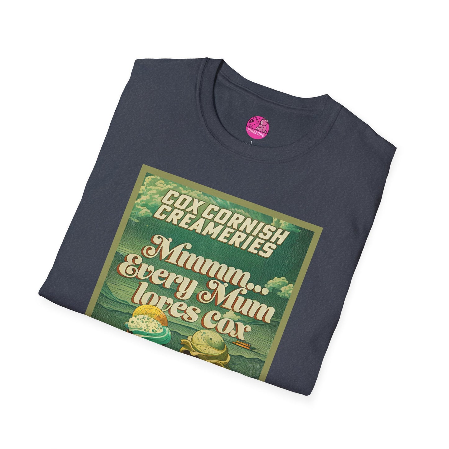 Saucy Vintage Ice Cream T-Shirt - Cox Cornish Creameries Design