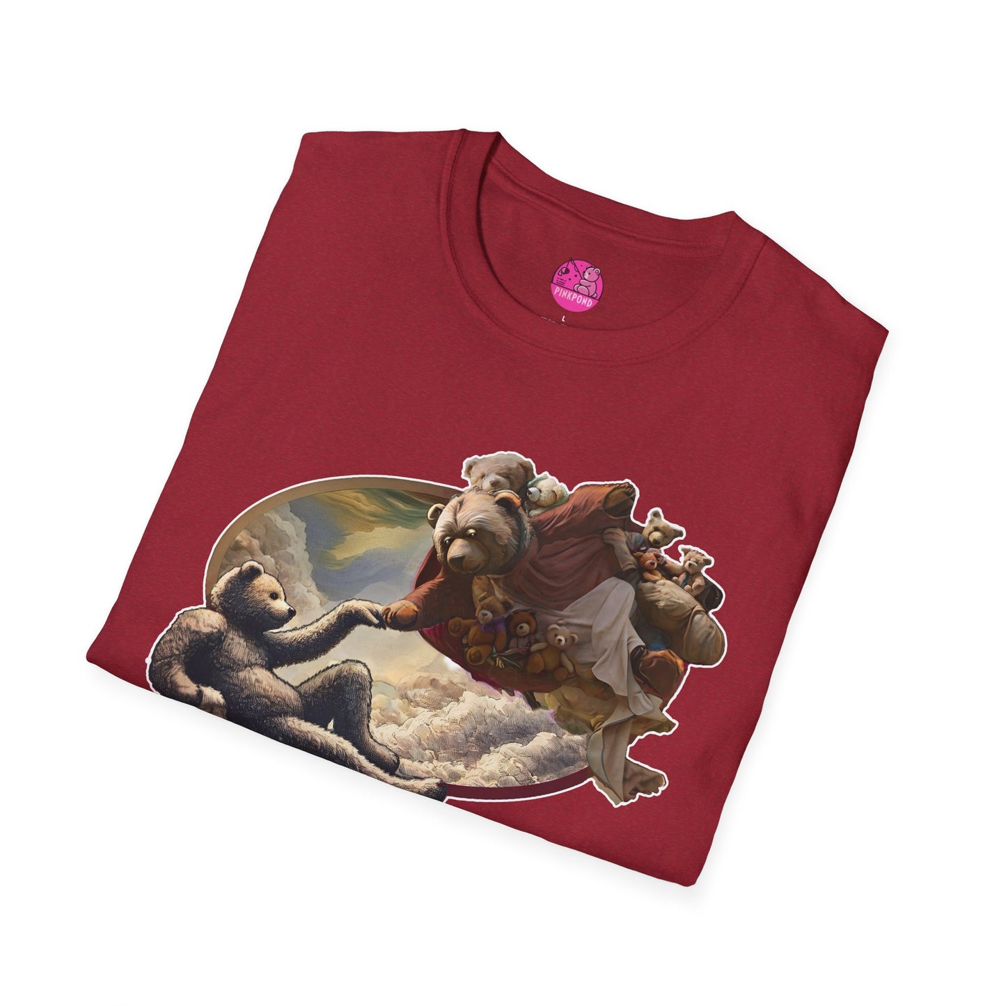 Graphic T-Shirt The Creation of Teddy - Art Lover Gift for bear Fans - Unisex Softstyle