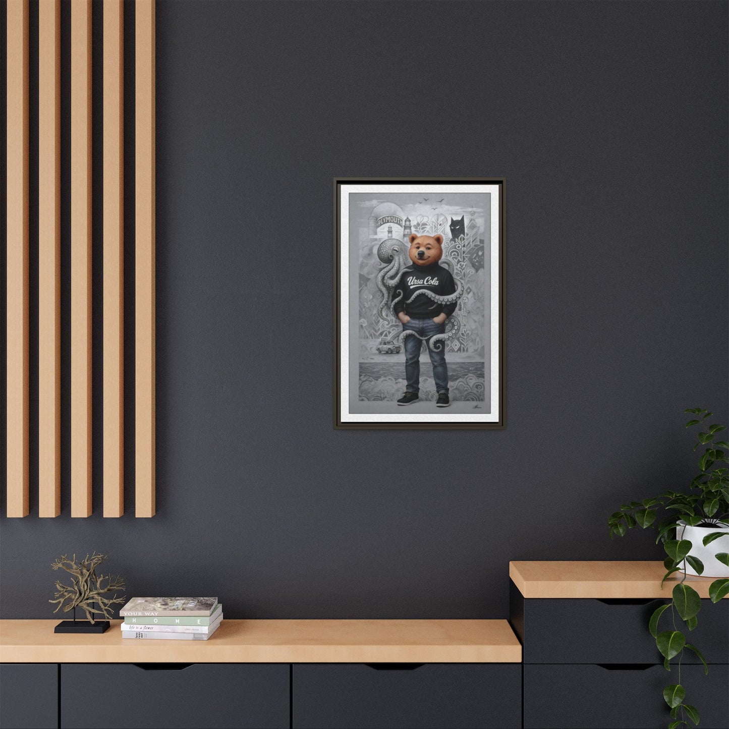 PinkPond Canvas Art Print – An Invasion of Octopi Was Announced on the News. Who Can Save Us?!