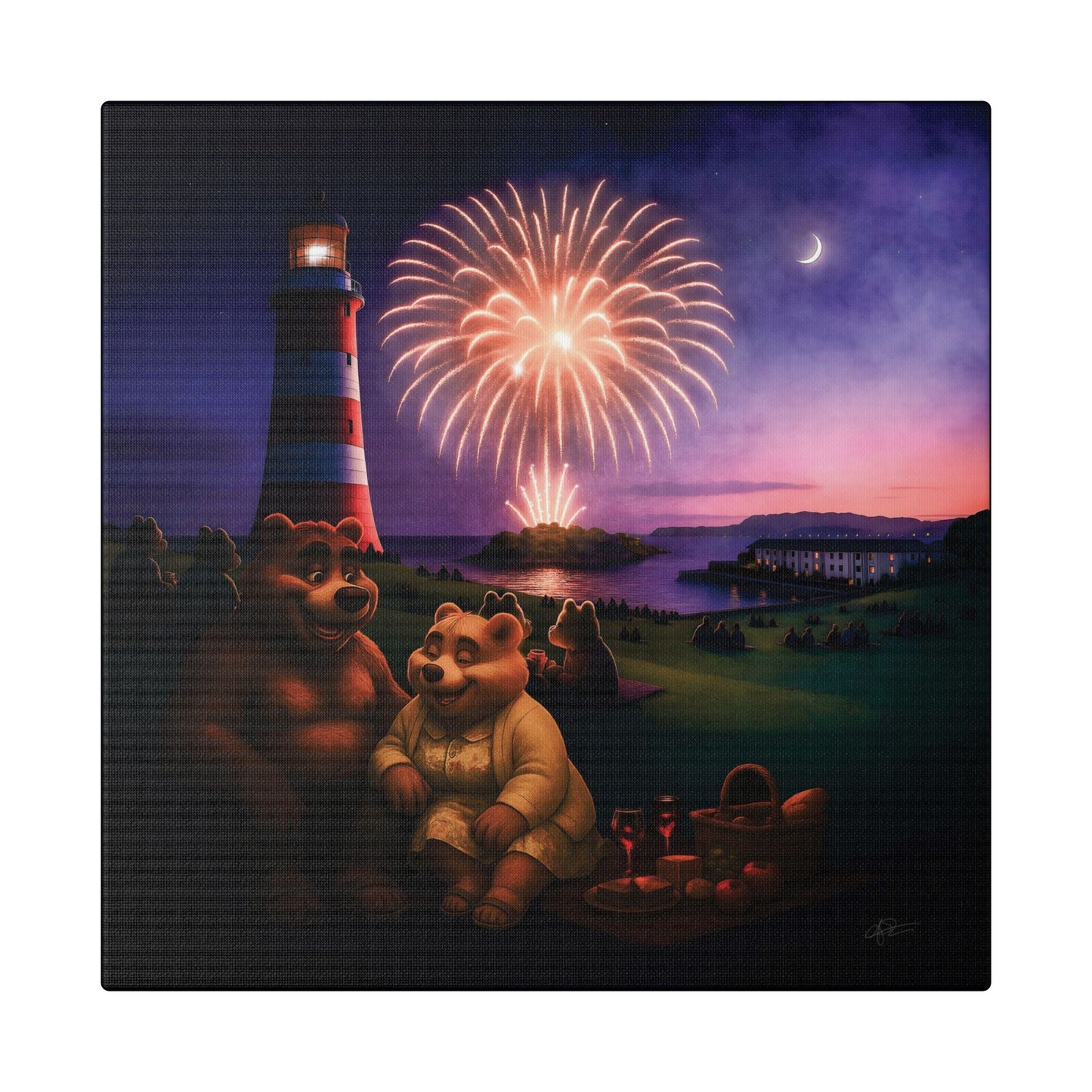 Art Canvas - The Firework Contest by Andrew McCarter