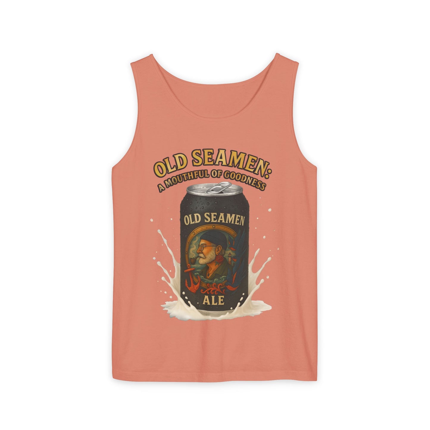 Tank Top Old Seamen Ale T-Shirt Vintage Beer Can Art Naughty Wink