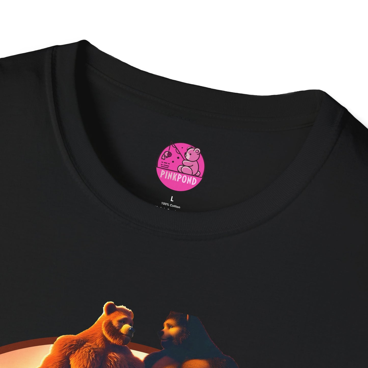 Bear Life is a Beach Unisex T-Shirt - Pride Bear Sunset Design