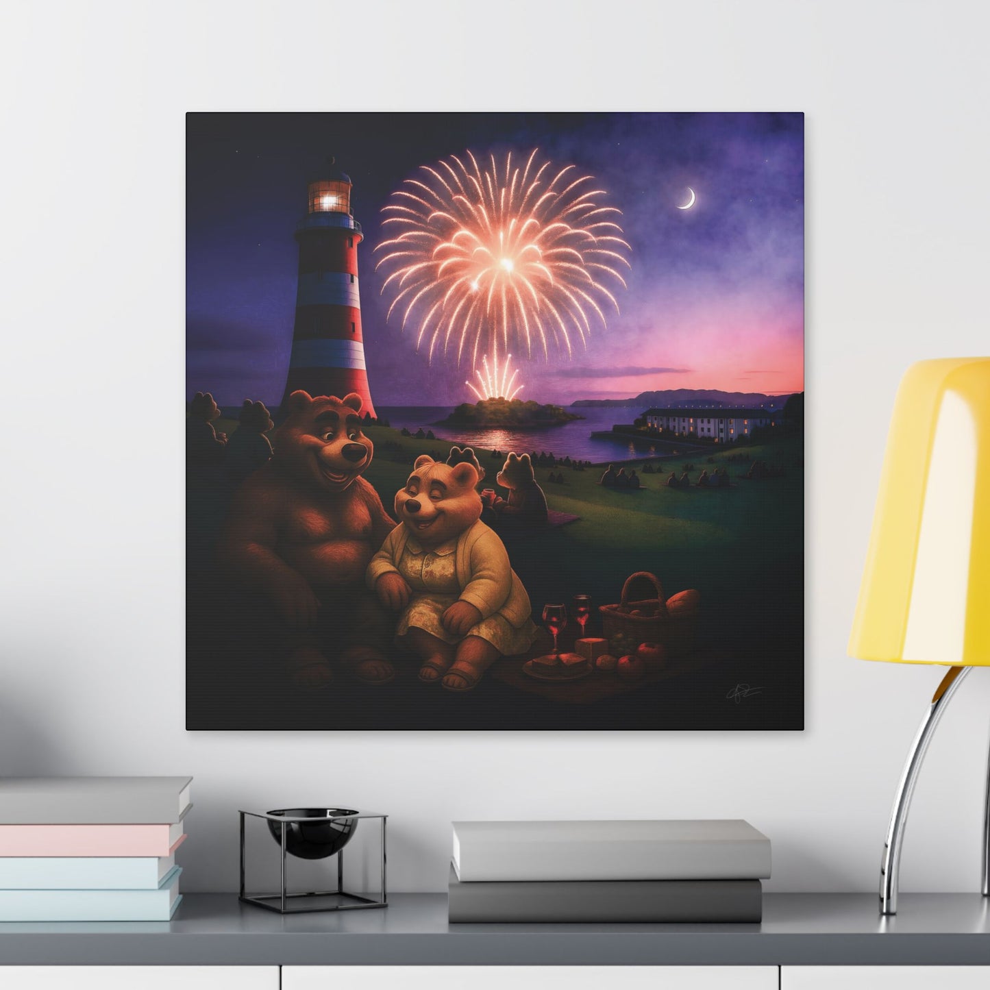 Art Canvas - The Firework Contest by Andrew McCarter