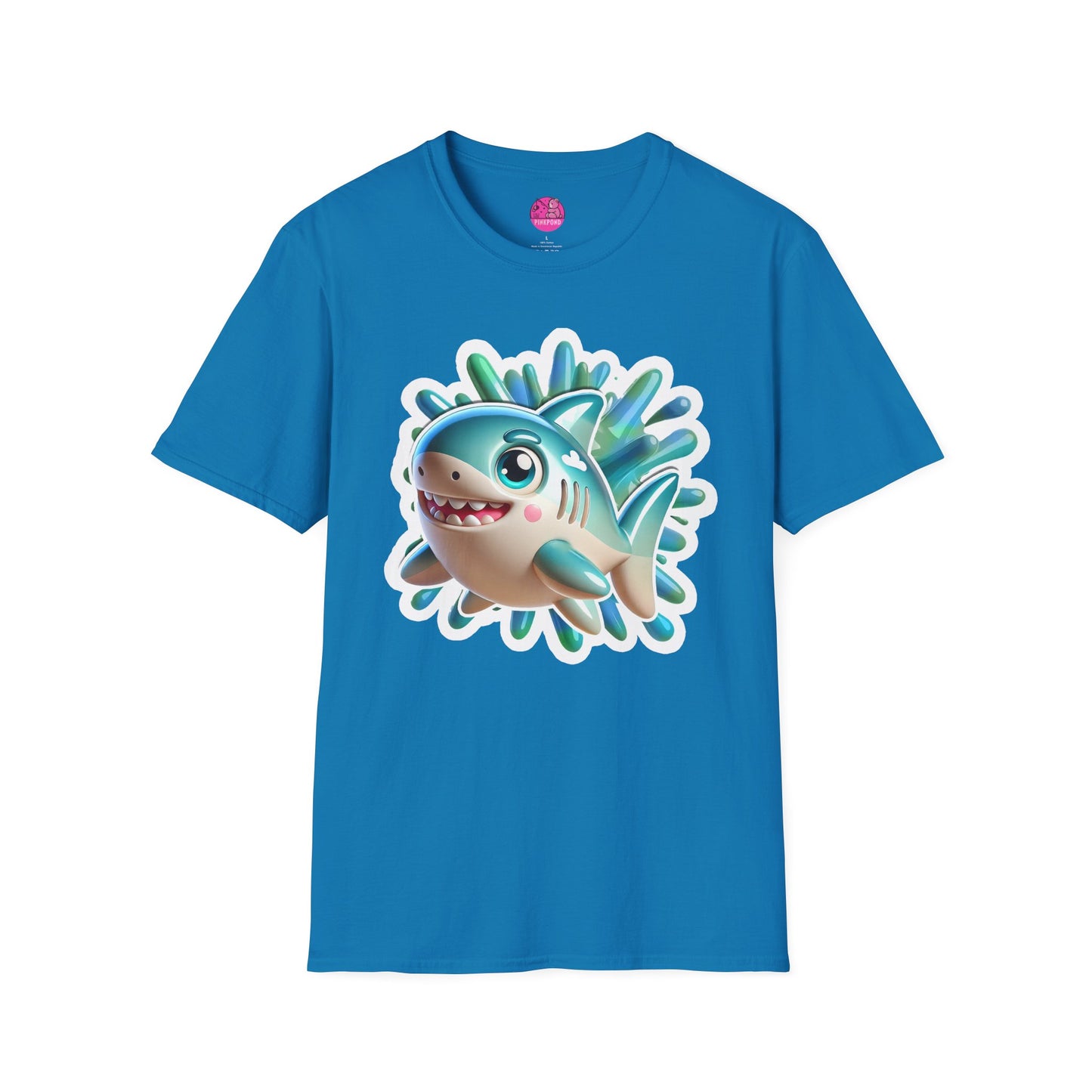 Marky the Shark Tee - Dive into fun - Unisex Softstyle T-Shirt for Ocean lovers
