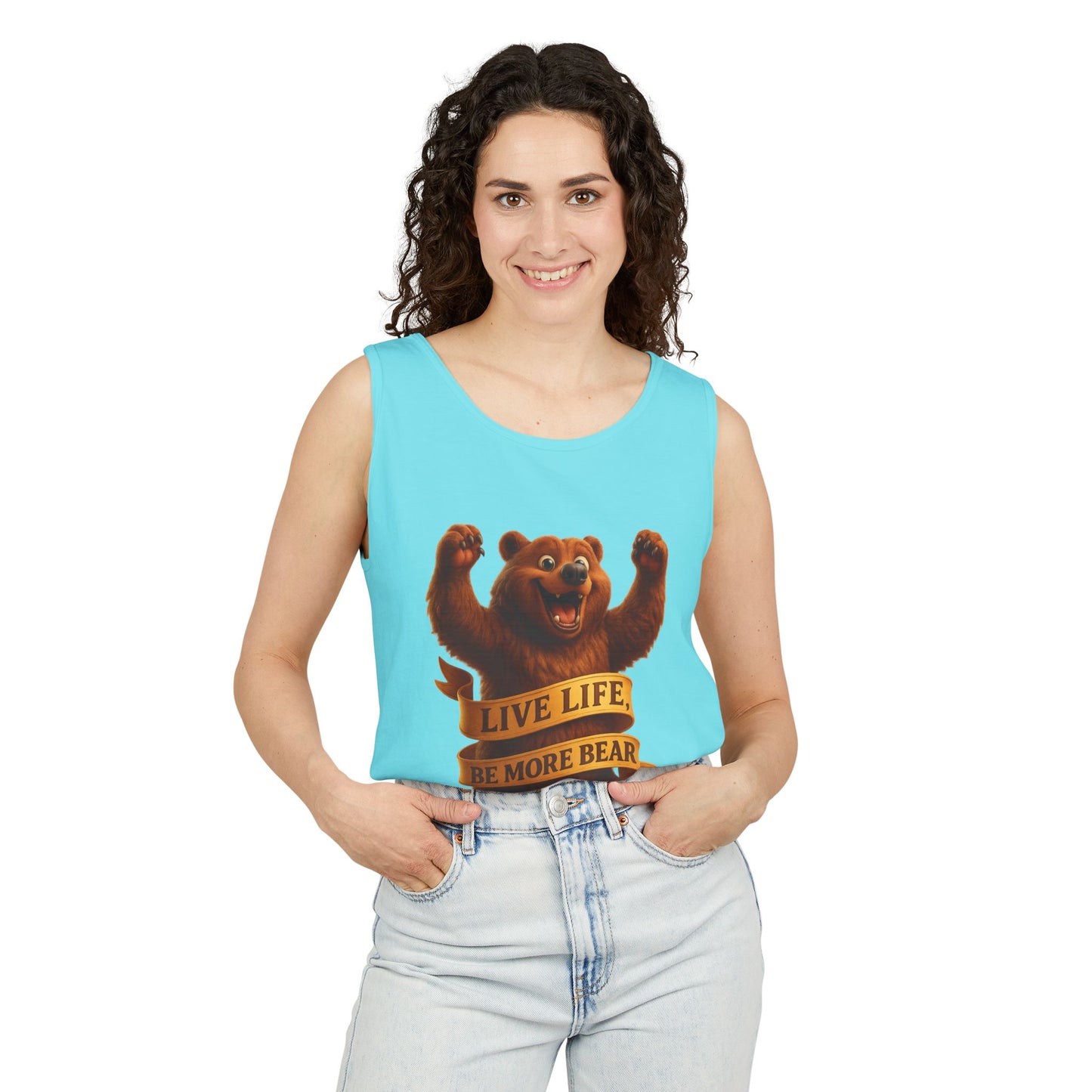 Bear Wisdom Tank Top - 'Live Life, Be More Bear'