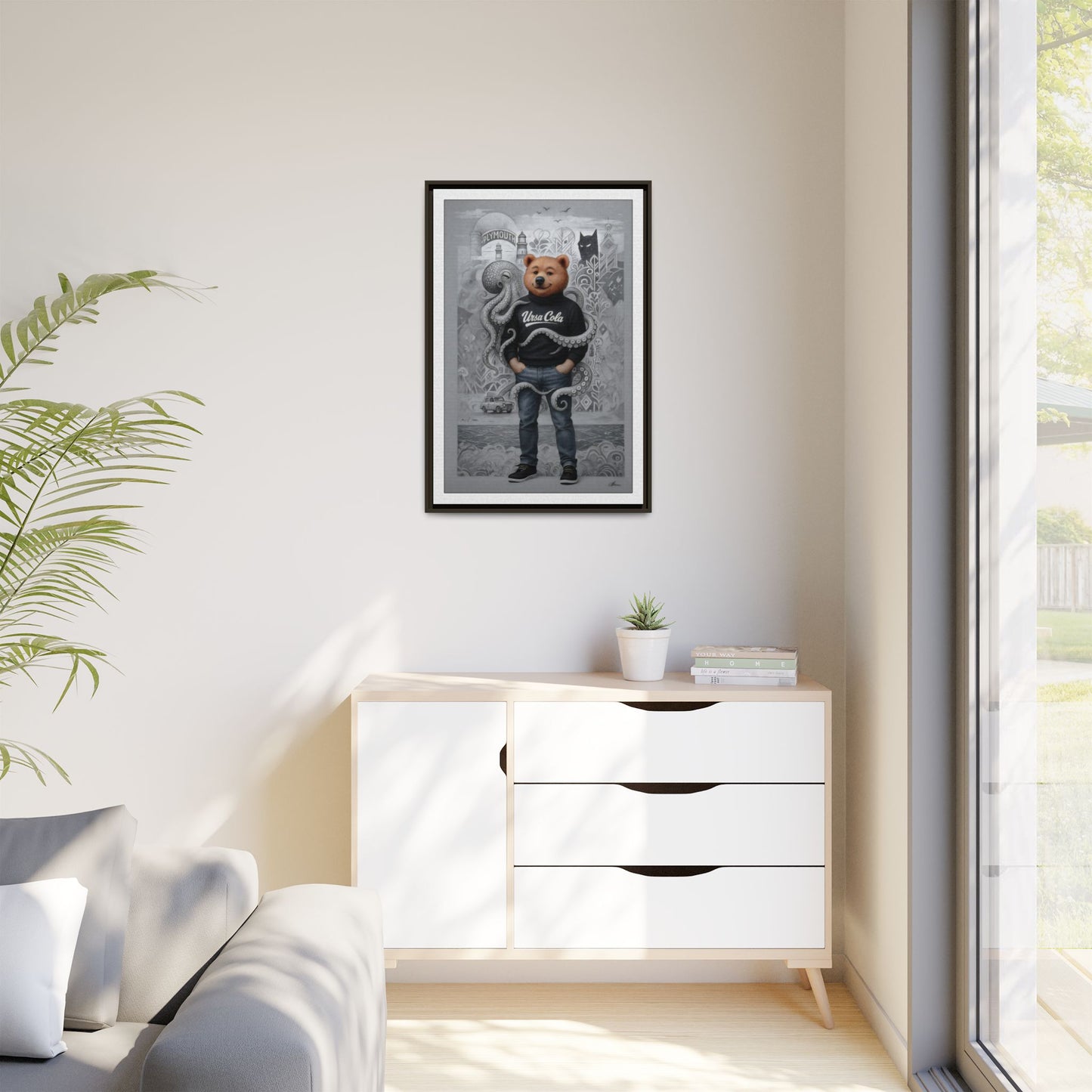 PinkPond Canvas Art Print – An Invasion of Octopi Was Announced on the News. Who Can Save Us?!
