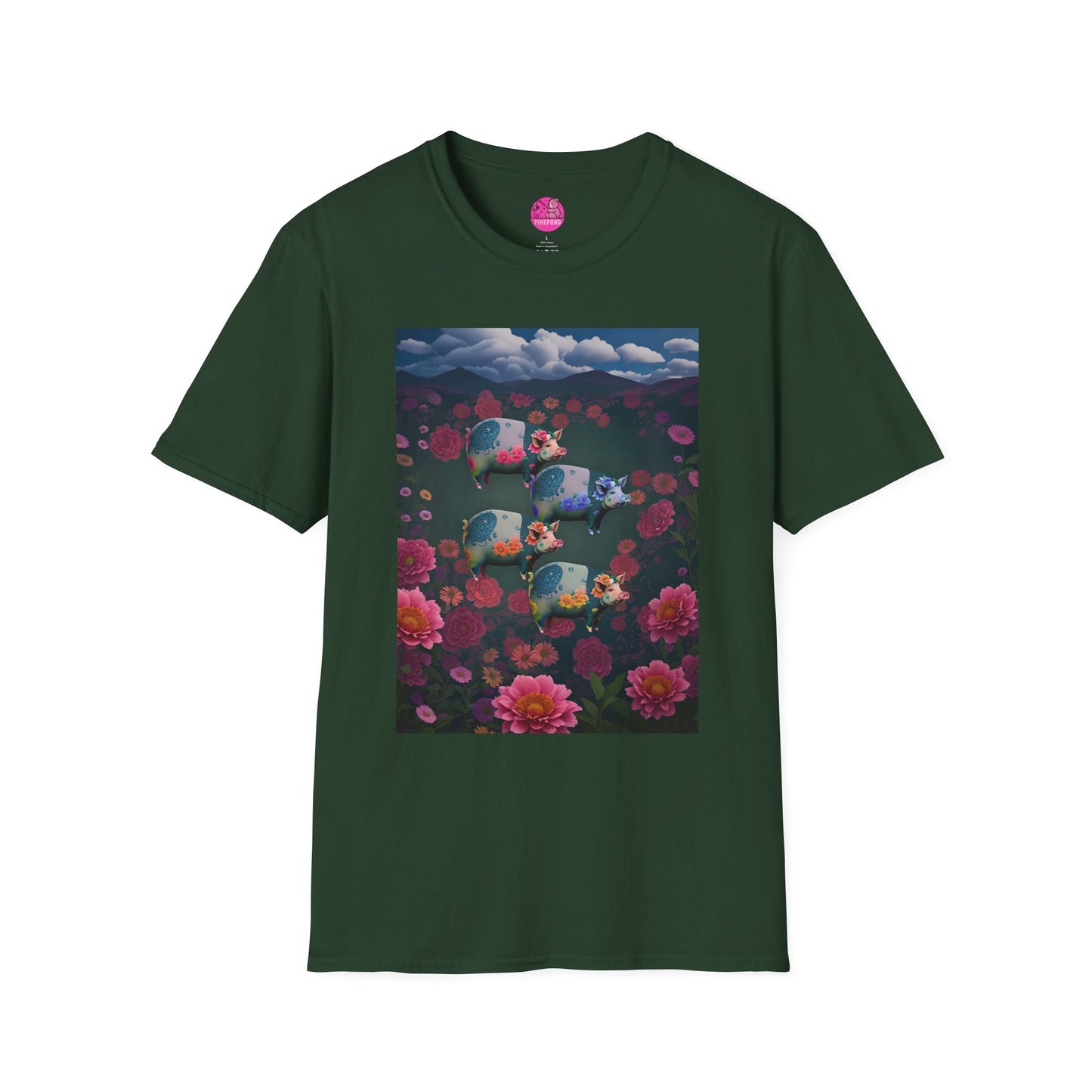 Graphic Tee Floral Flight – Unisex Softstyle T-Shirt