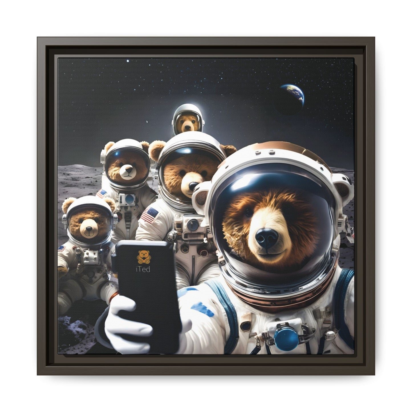 Canvas Print - Mooning Bear Selfie by Andrew McCarter