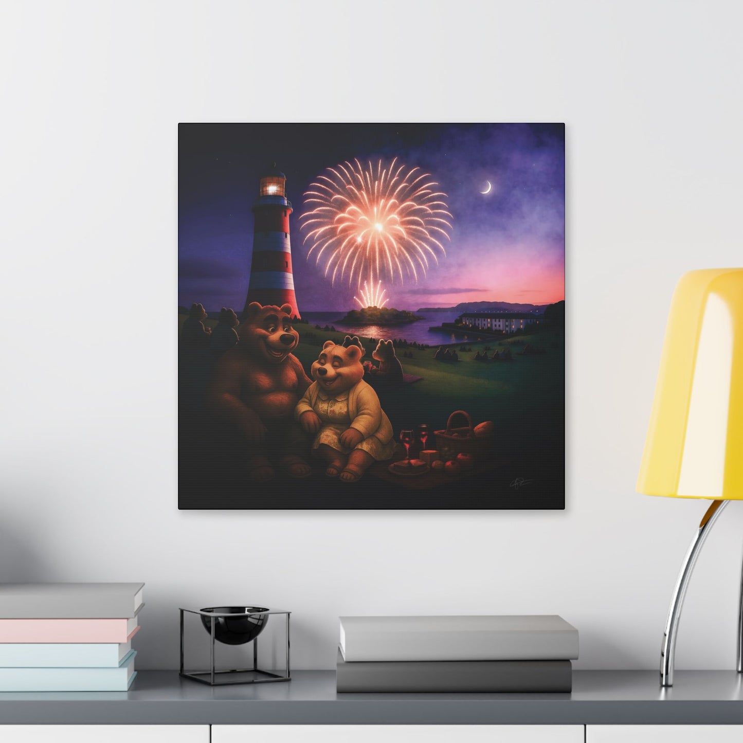 Art Canvas - The Firework Contest by Andrew McCarter