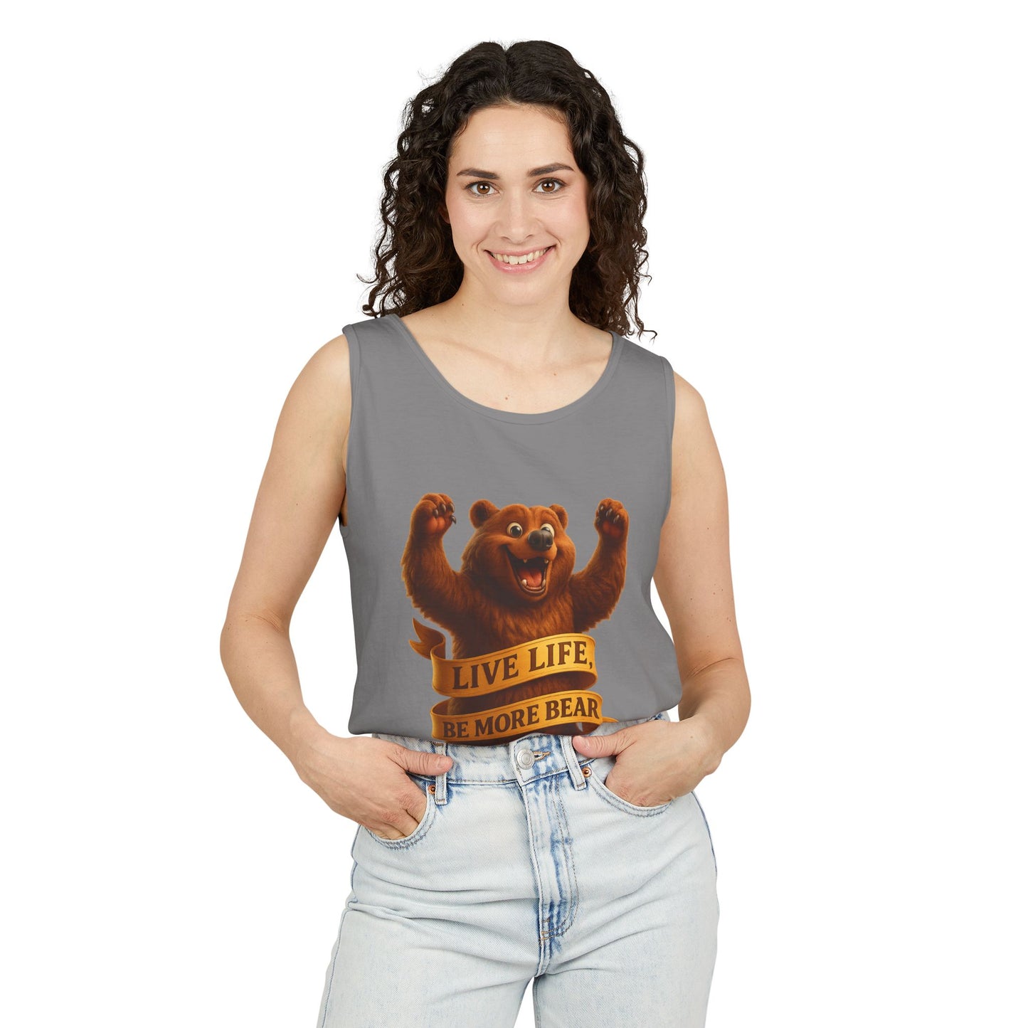 Bear Wisdom Tank Top - 'Live Life, Be More Bear'
