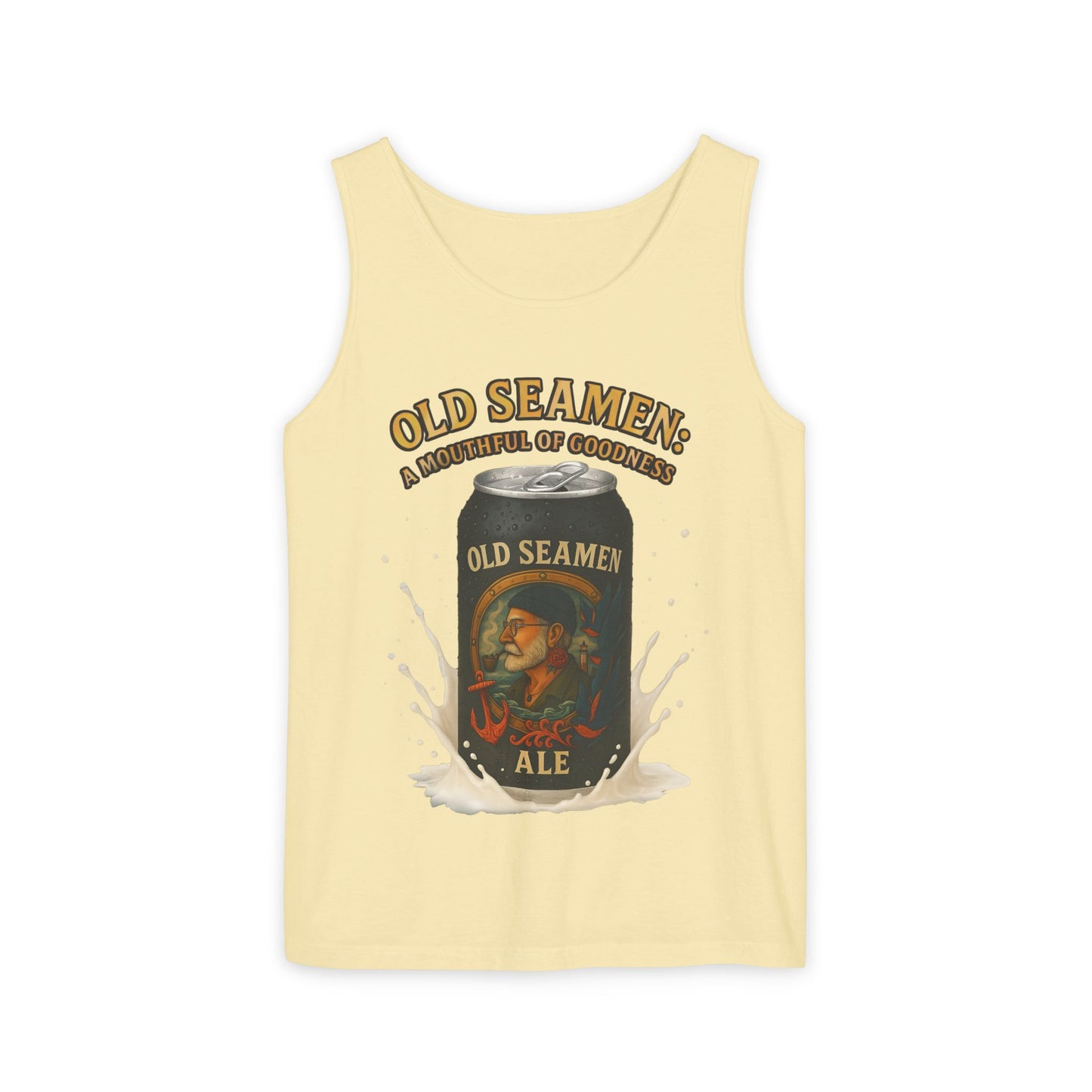 Tank Top Old Seamen Ale T-Shirt Vintage Beer Can Art Naughty Wink