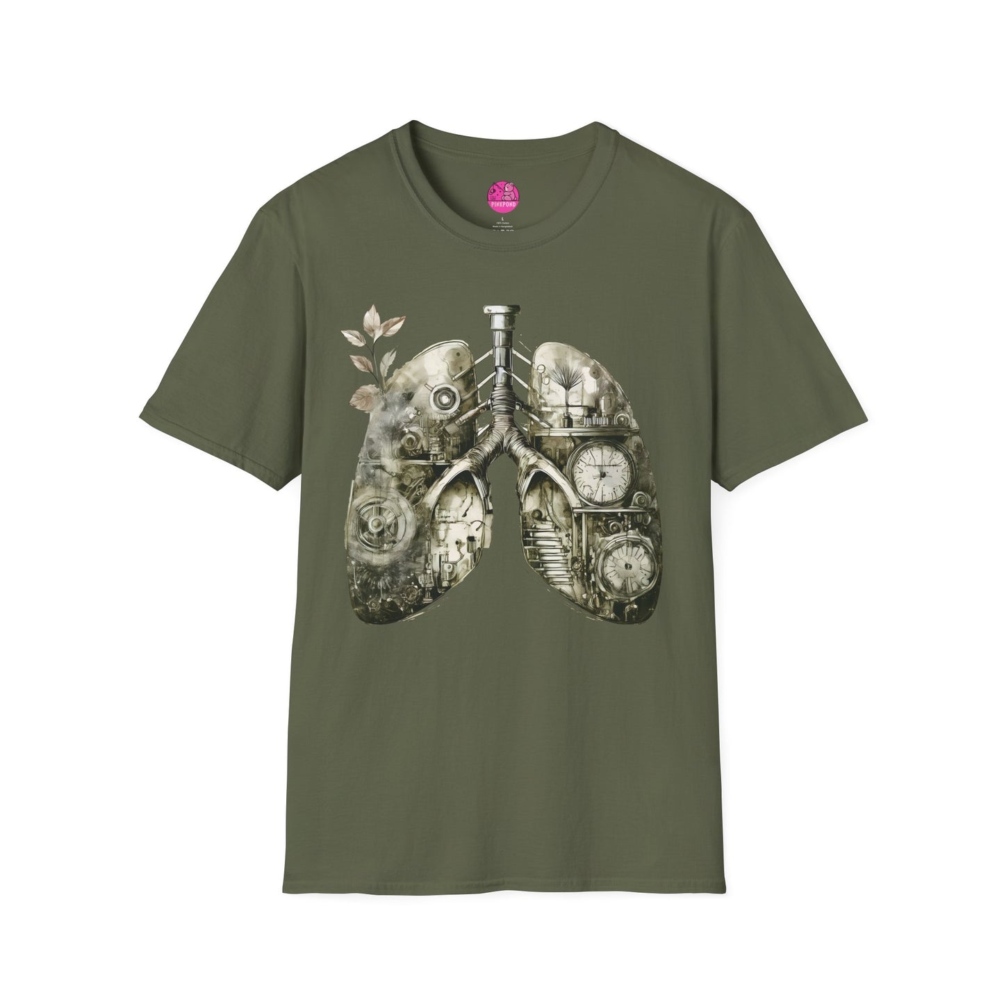 Steampunk T-Shirt 'Breathe In, Wind Up' PinkPond Tee