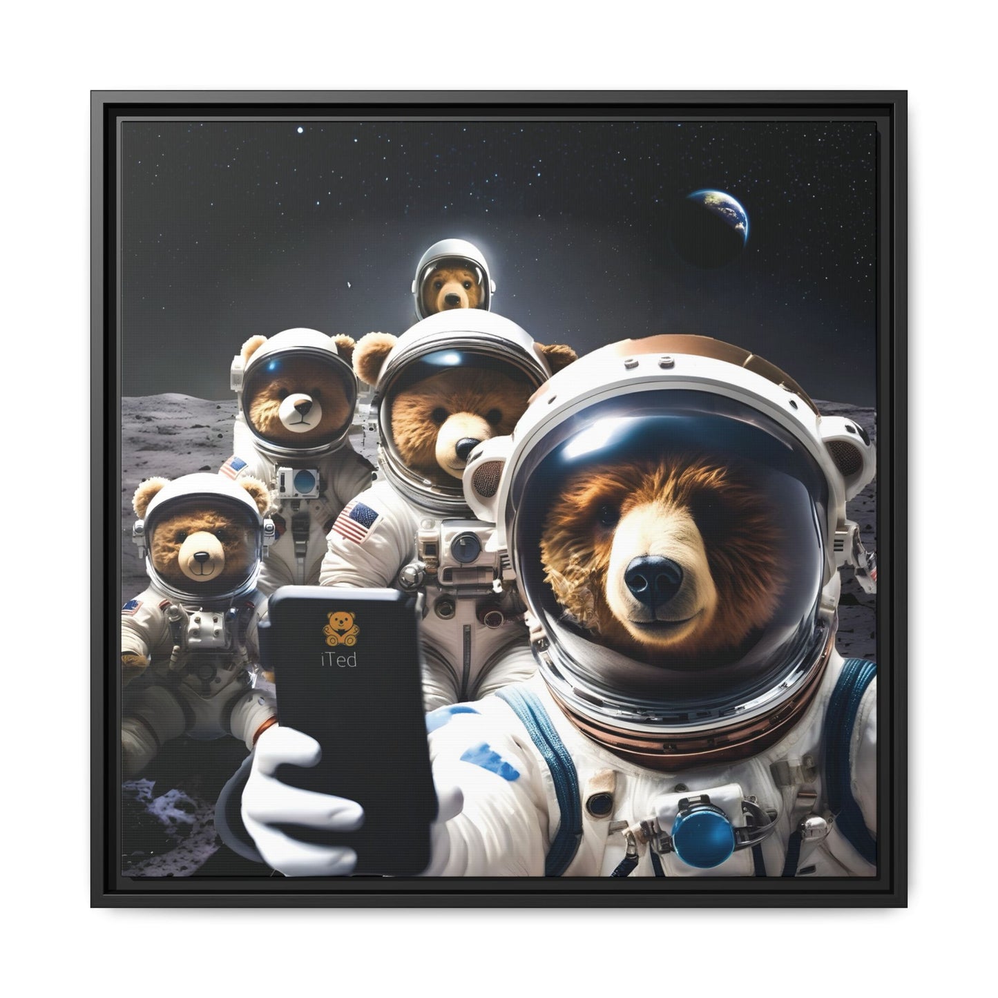 Canvas Print - Mooning Bear Selfie by Andrew McCarter