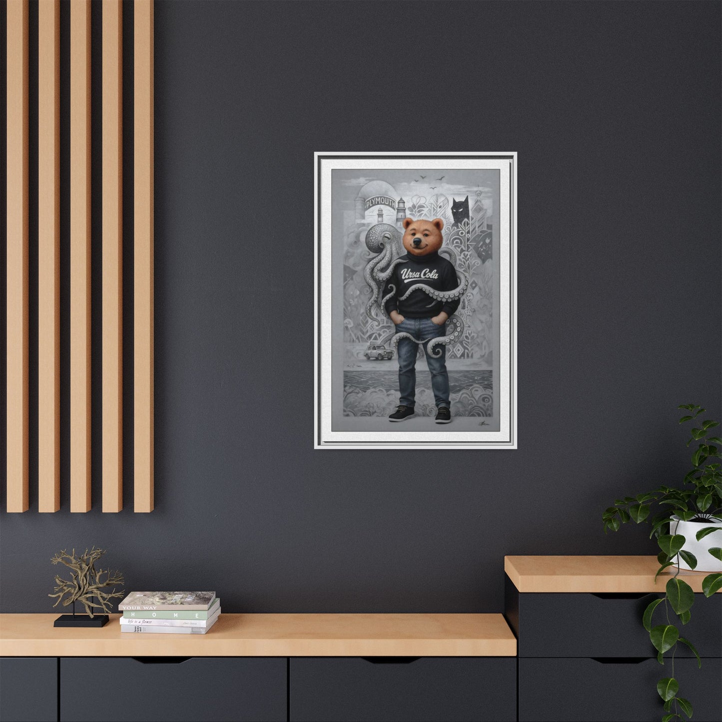 PinkPond Canvas Art Print – An Invasion of Octopi Was Announced on the News. Who Can Save Us?!