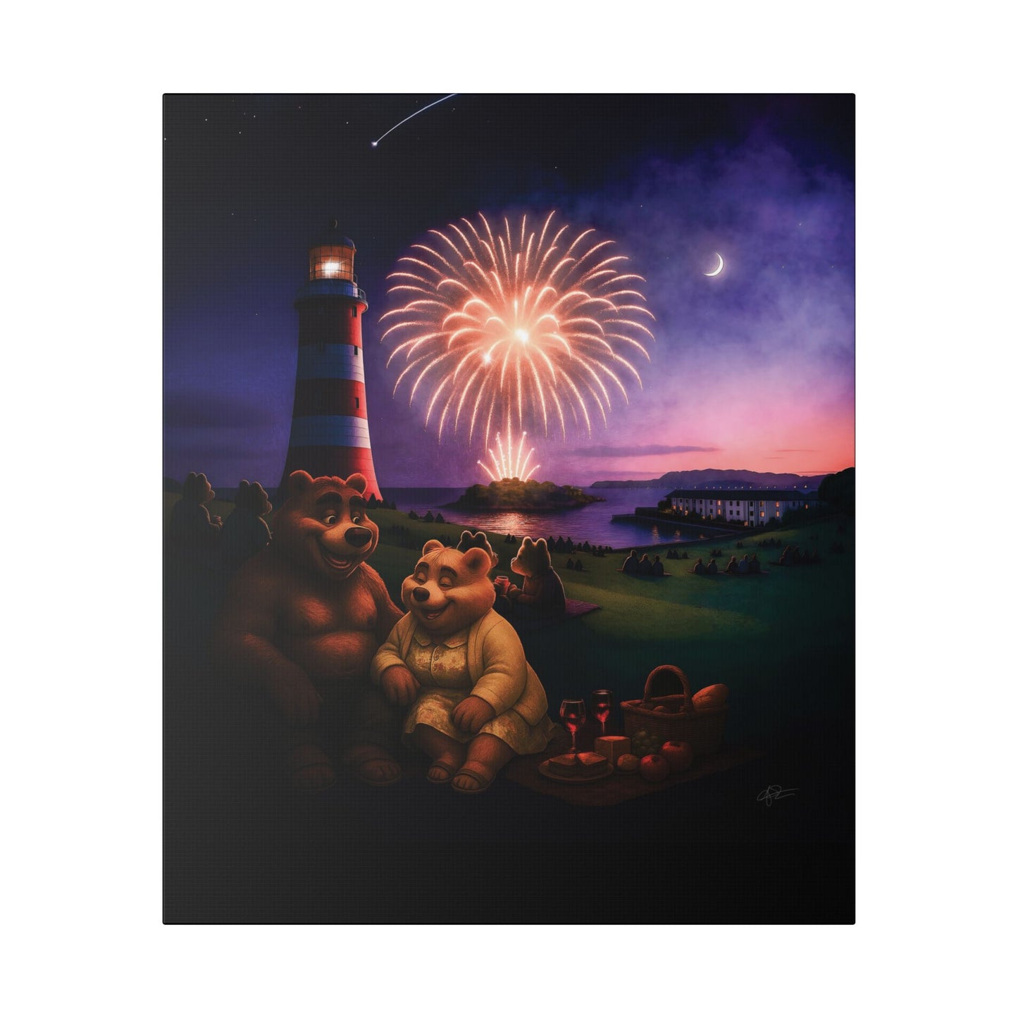 Art Canvas - The Firework Contest by Andrew McCarter
