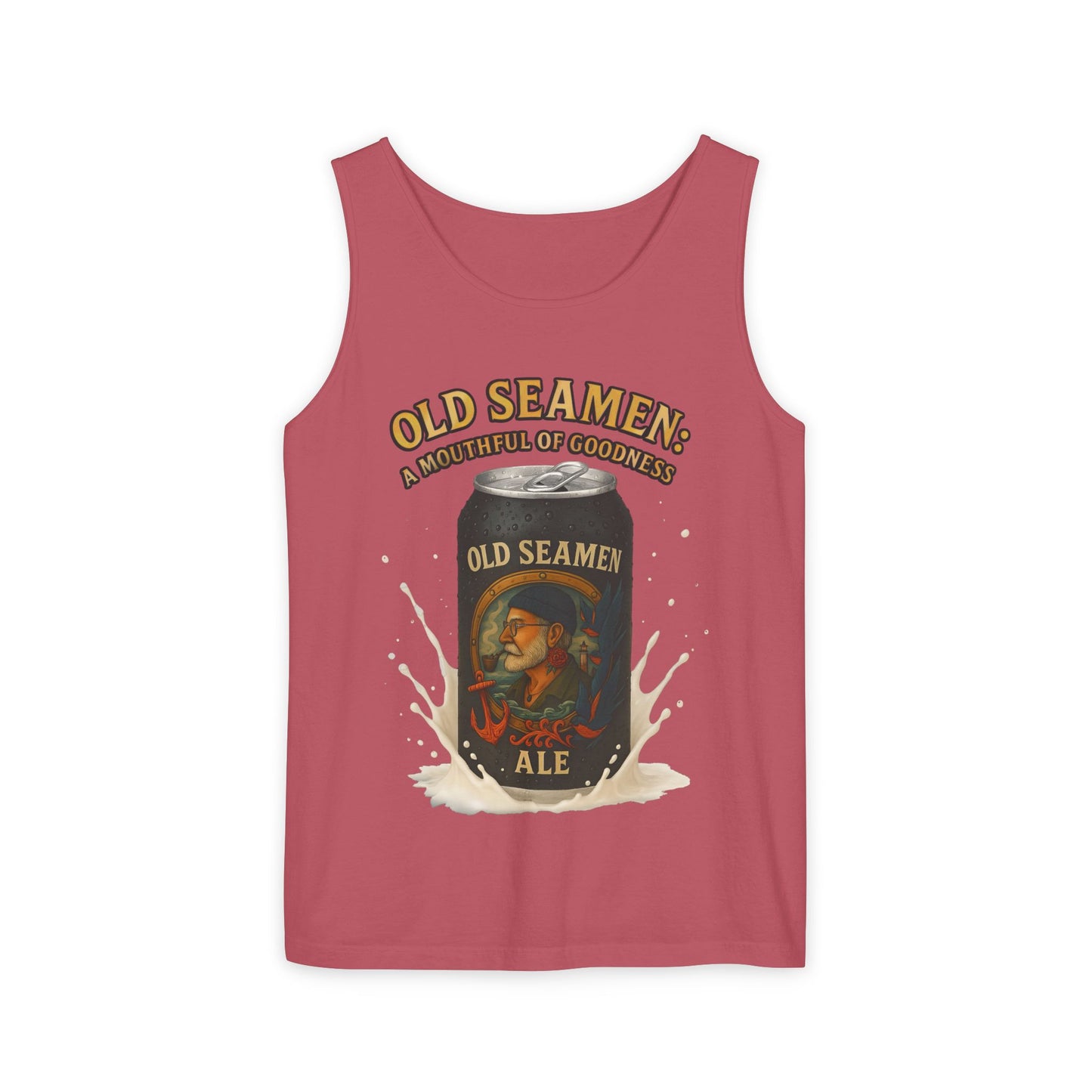 Tank Top Old Seamen Ale T-Shirt Vintage Beer Can Art Naughty Wink