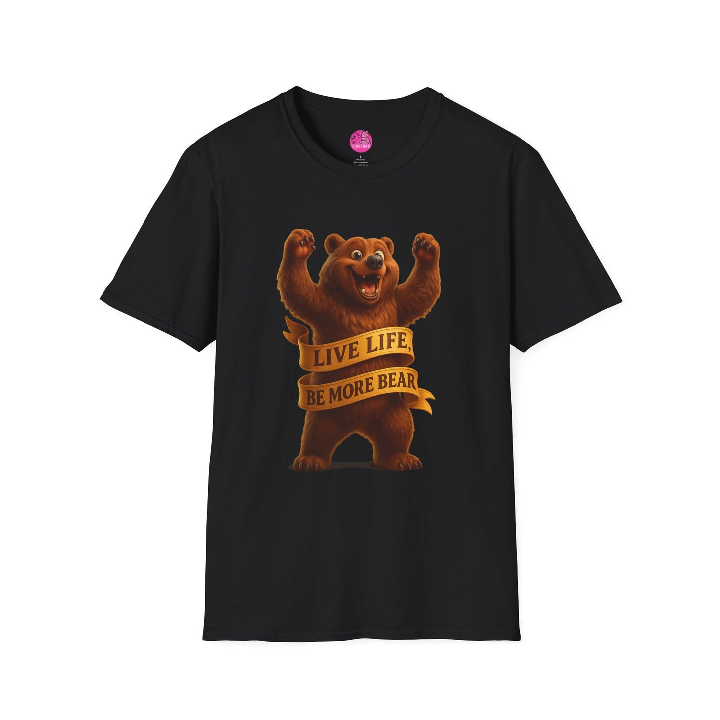 Be More Bear Tee - Softstyle T-Shirt by PinkPond