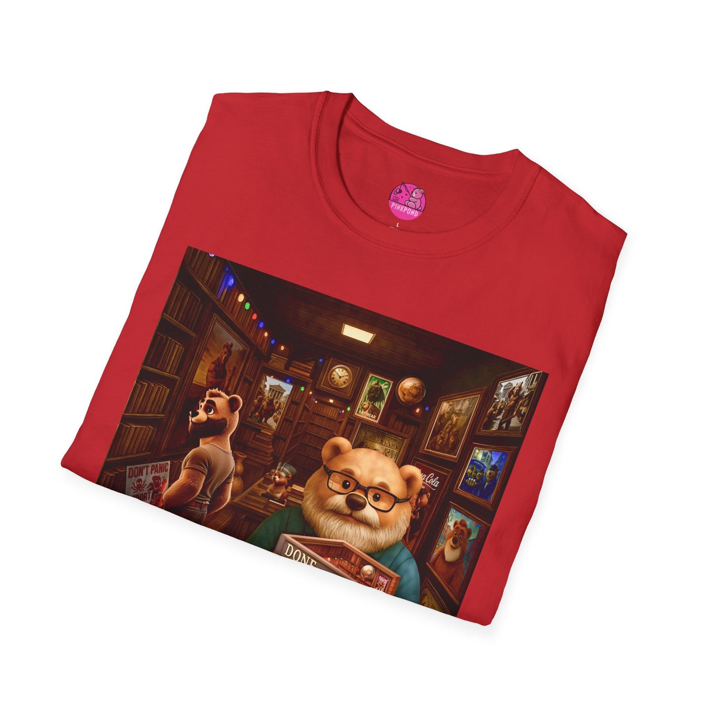 Vintage Bookstore Bear T-Shirt