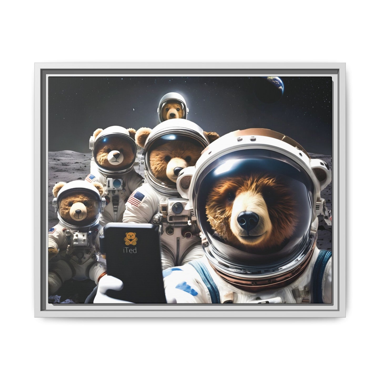 Canvas Print - Mooning Bear Selfie by Andrew McCarter