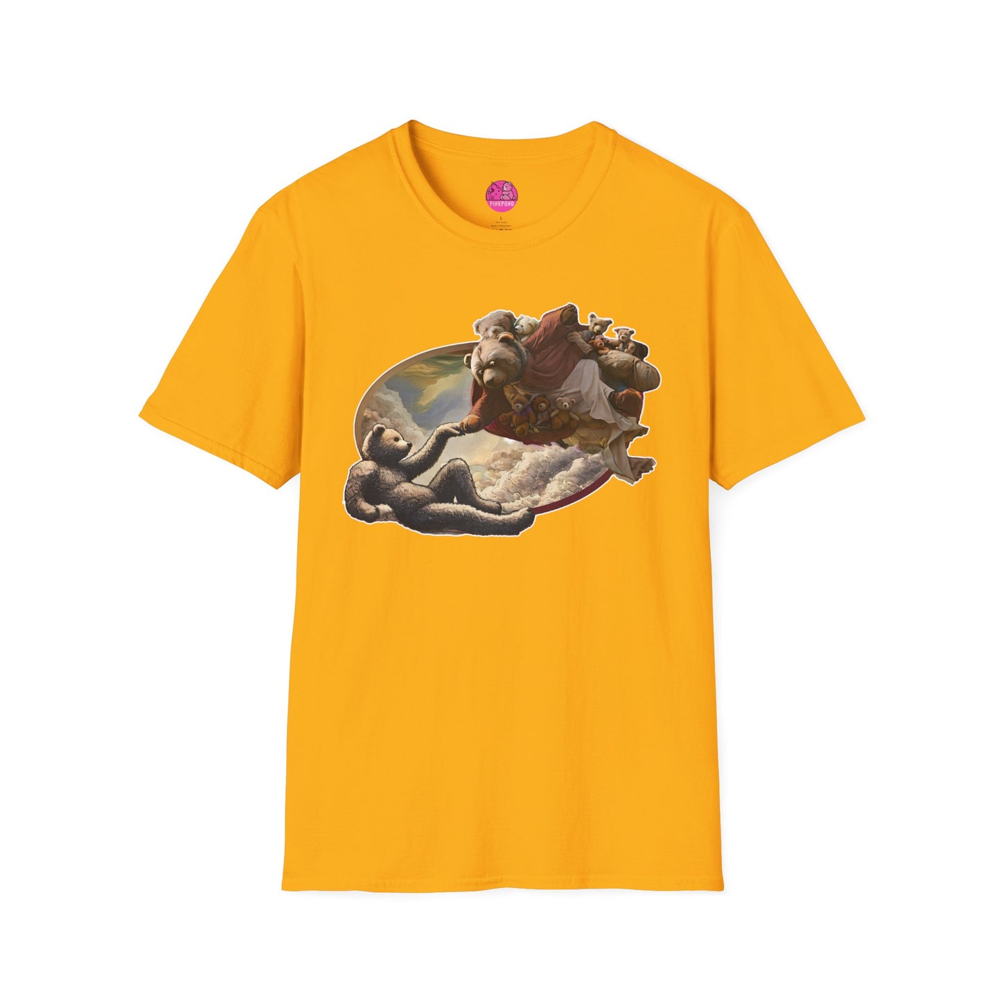 Graphic T-Shirt The Creation of Teddy - Art Lover Gift for bear Fans - Unisex Softstyle