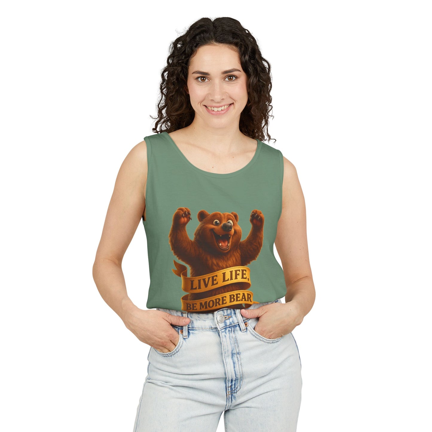 Bear Wisdom Tank Top - 'Live Life, Be More Bear'