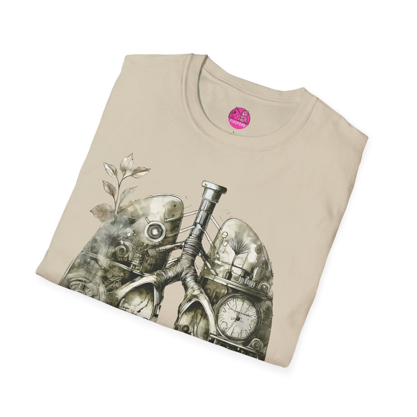 Steampunk T-Shirt 'Breathe In, Wind Up' PinkPond Tee