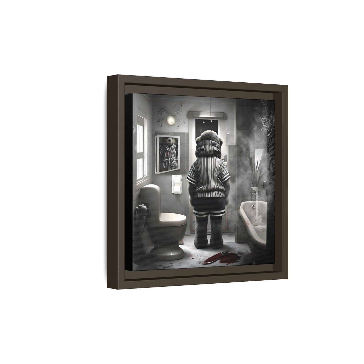 Canvas Art Print - The Untimely Demise of Benjamin Bear by Andrew McCarter, Dark Surreal Artwork