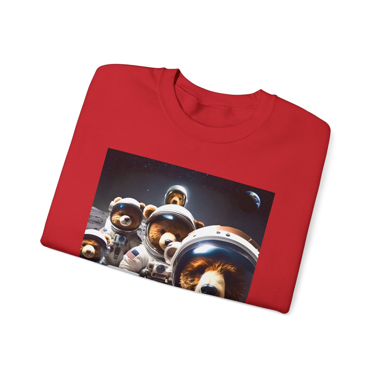 Space Bears Selfie Sweatshirt - Moon Bears Astronaut Selfies Crewneck