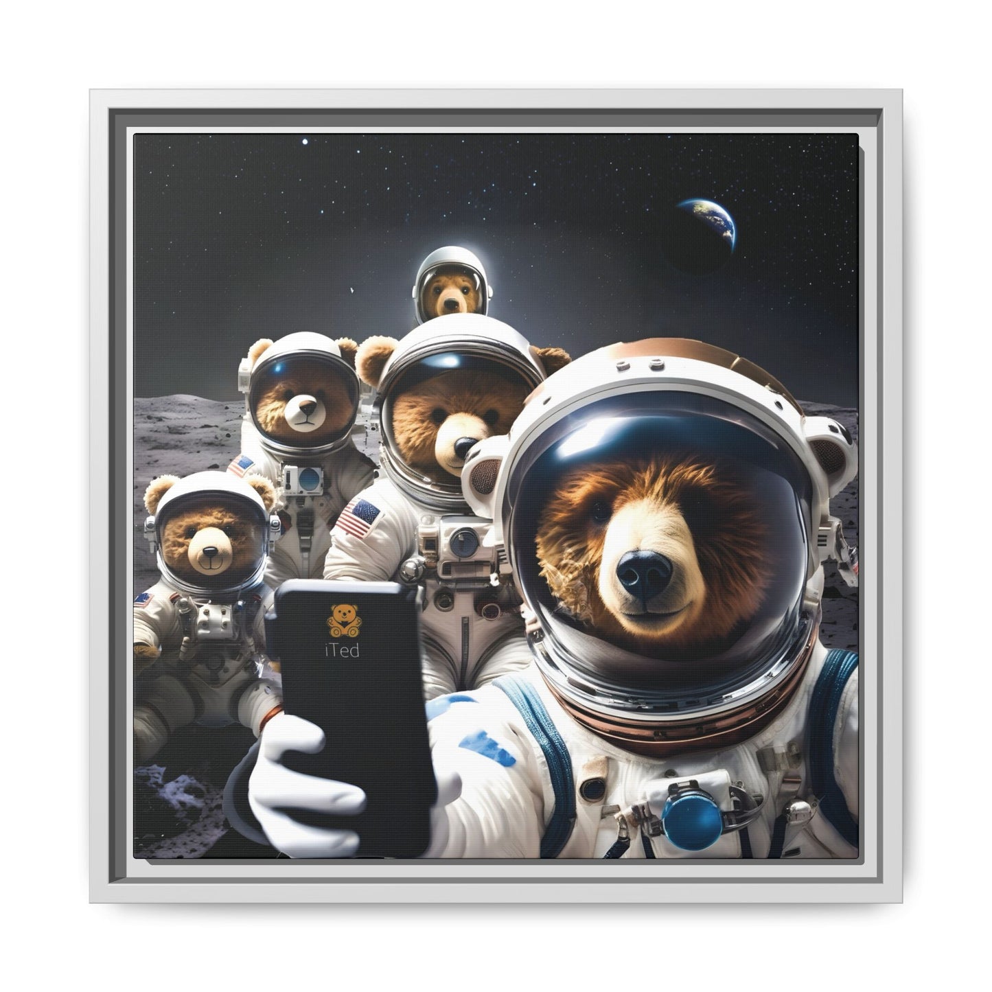 Canvas Print - Mooning Bear Selfie by Andrew McCarter
