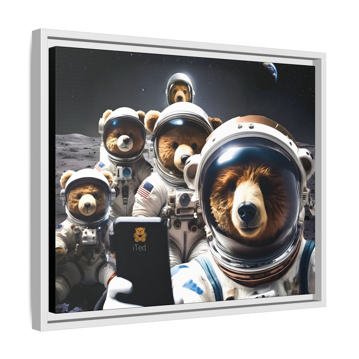Canvas Print - Mooning Bear Selfie by Andrew McCarter