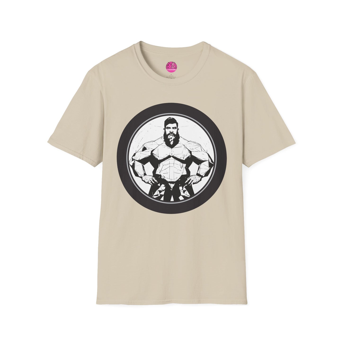Muscle Bear T-Shirt - Bold Geometric Strength Unleash Your Inner Power