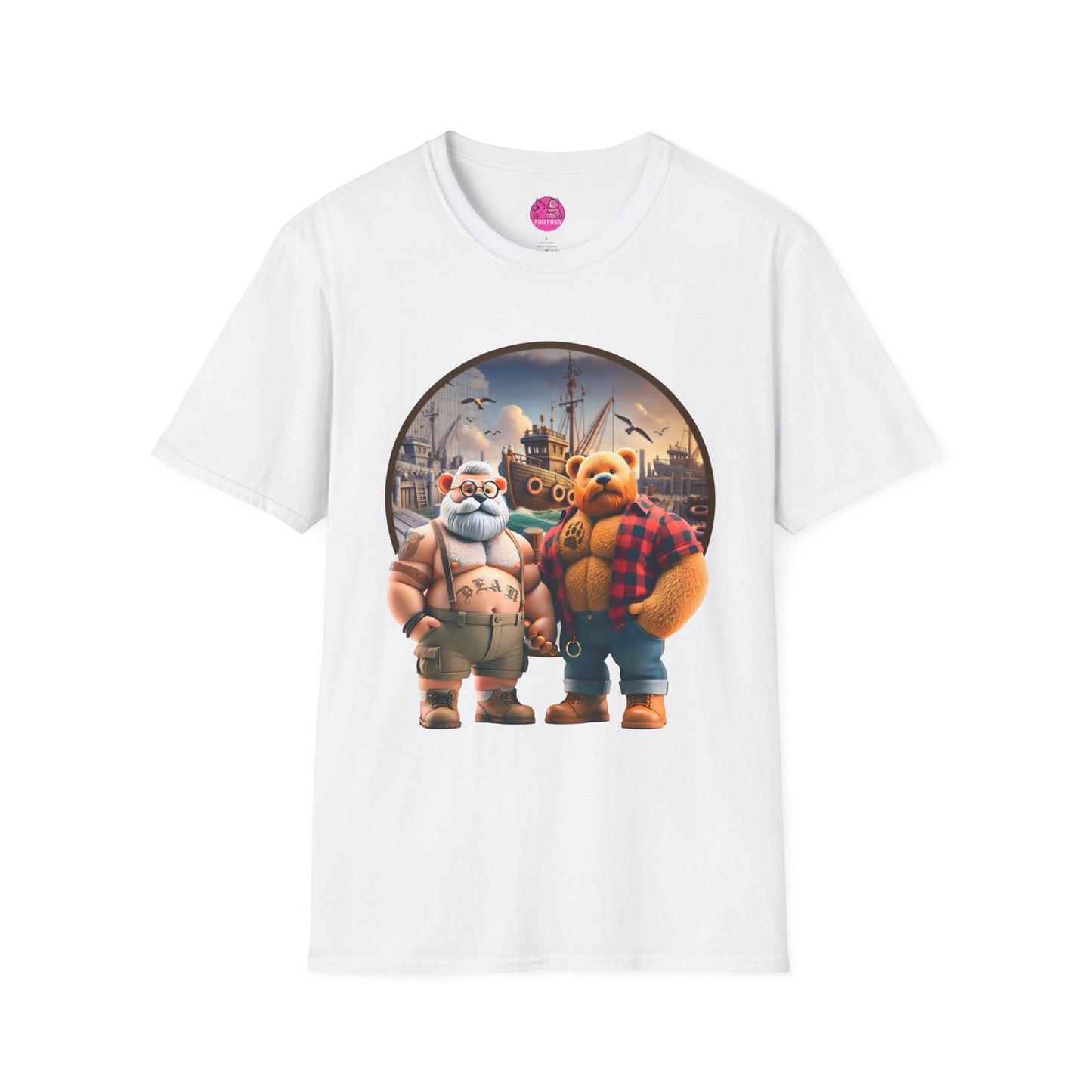 Dockside Daddies T-Shirt - Rugged Bear Seafaring Vibes Tee