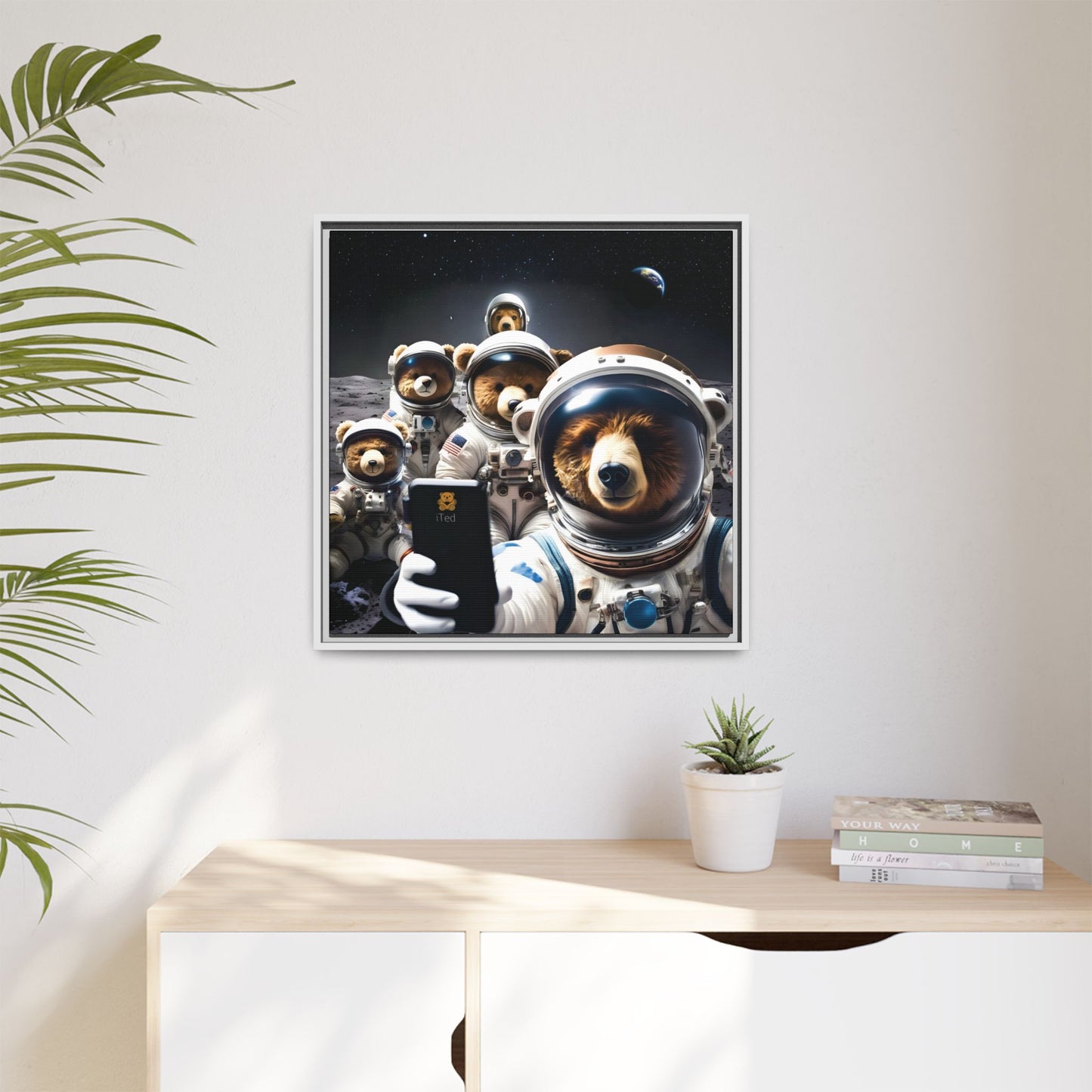 Canvas Print - Mooning Bear Selfie by Andrew McCarter