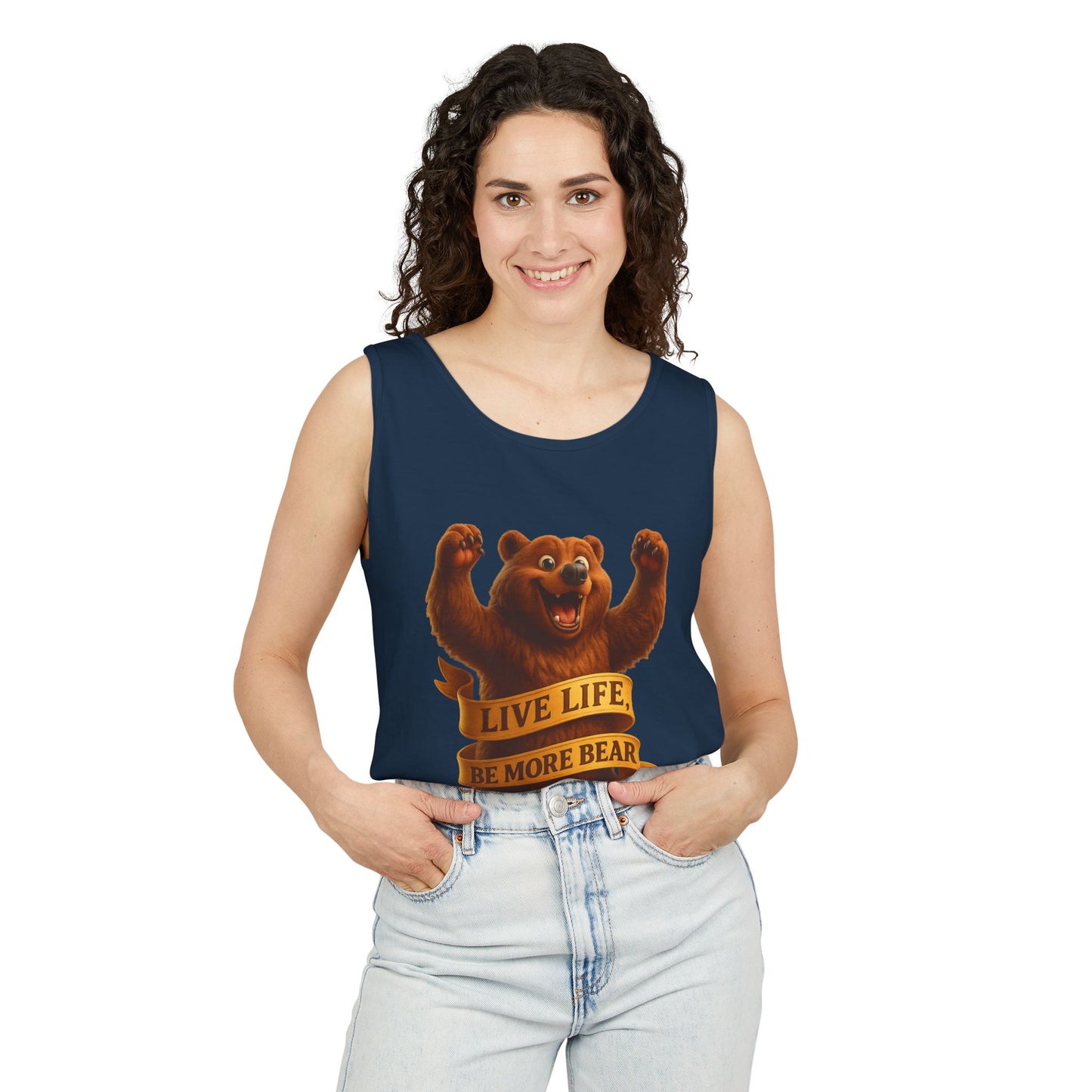 Bear Wisdom Tank Top - 'Live Life, Be More Bear'