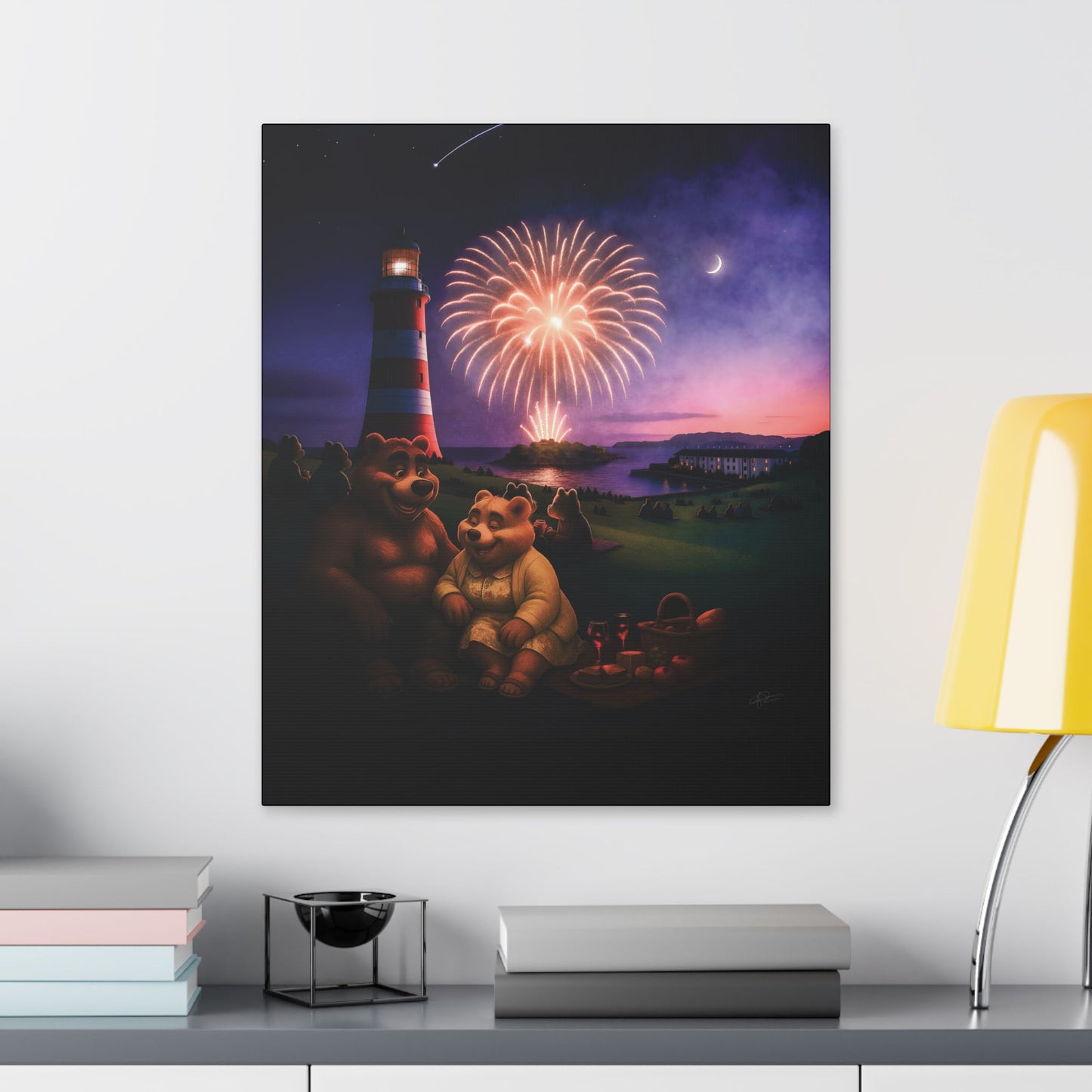 Art Canvas - The Firework Contest by Andrew McCarter