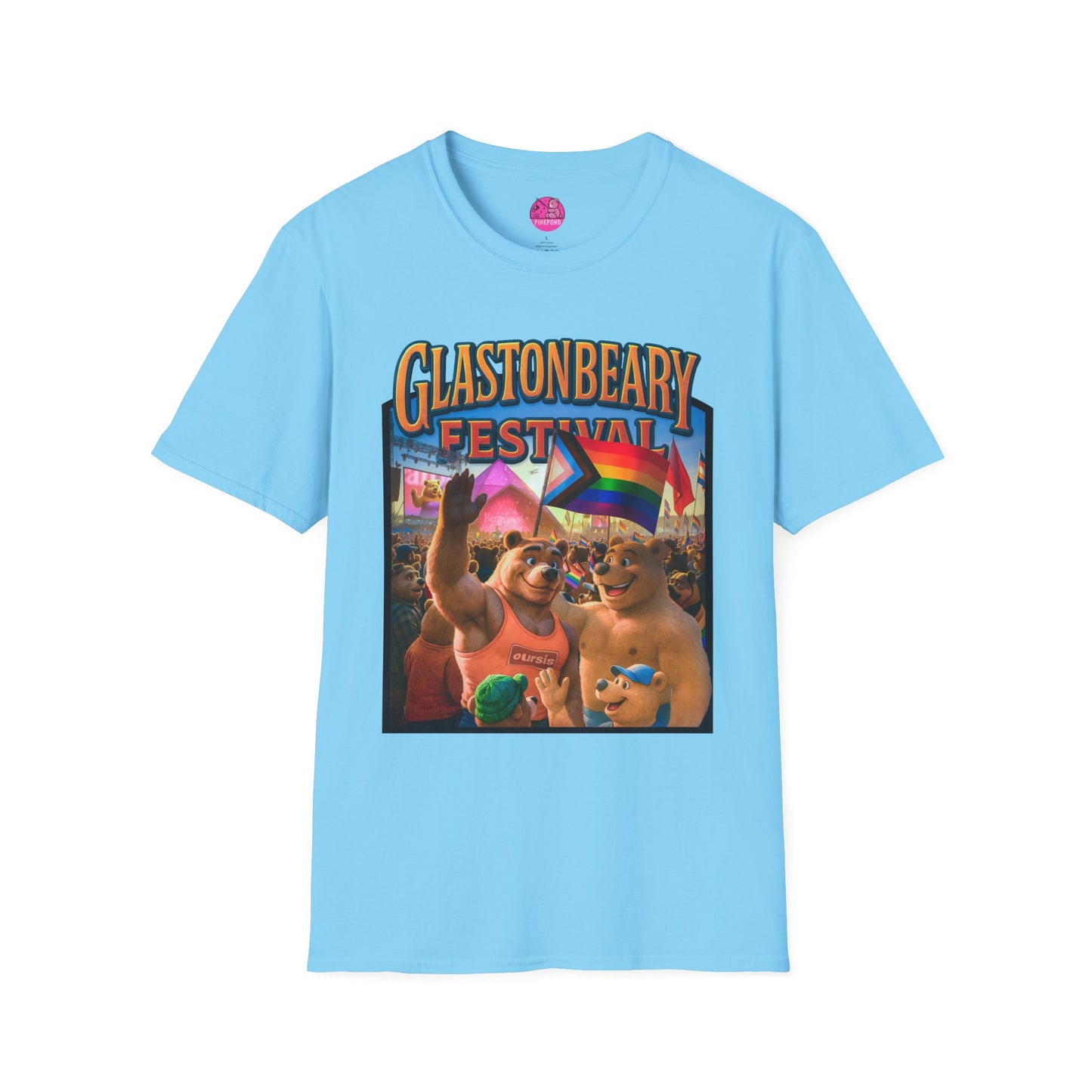 Glastonbeary Festival Unisex Tee - Bear Pride, Queer Joy, Festival Fashion