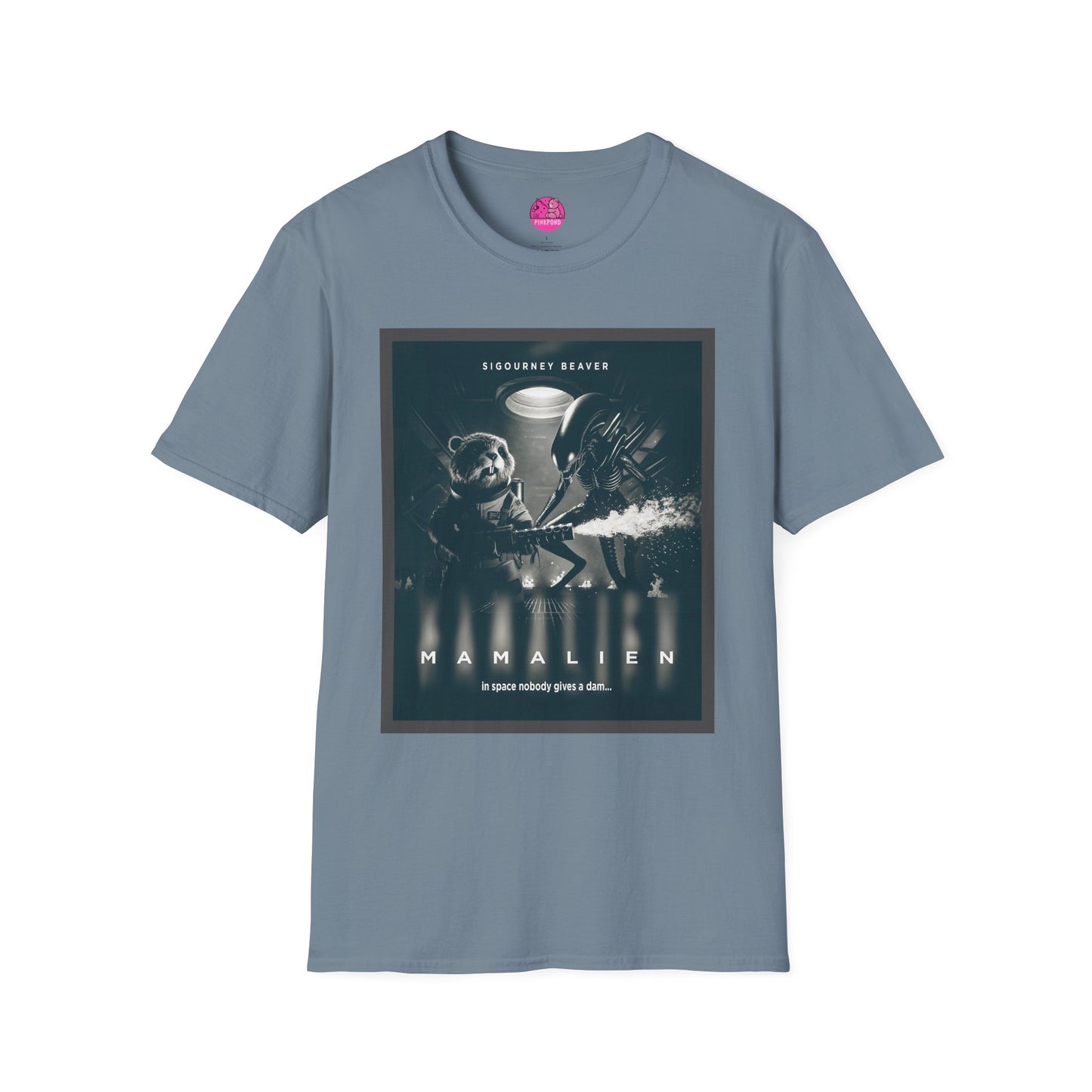 Retro Noir Alien Parody Sci-Fi T-Shirt Featuring Sigourney Beaver
