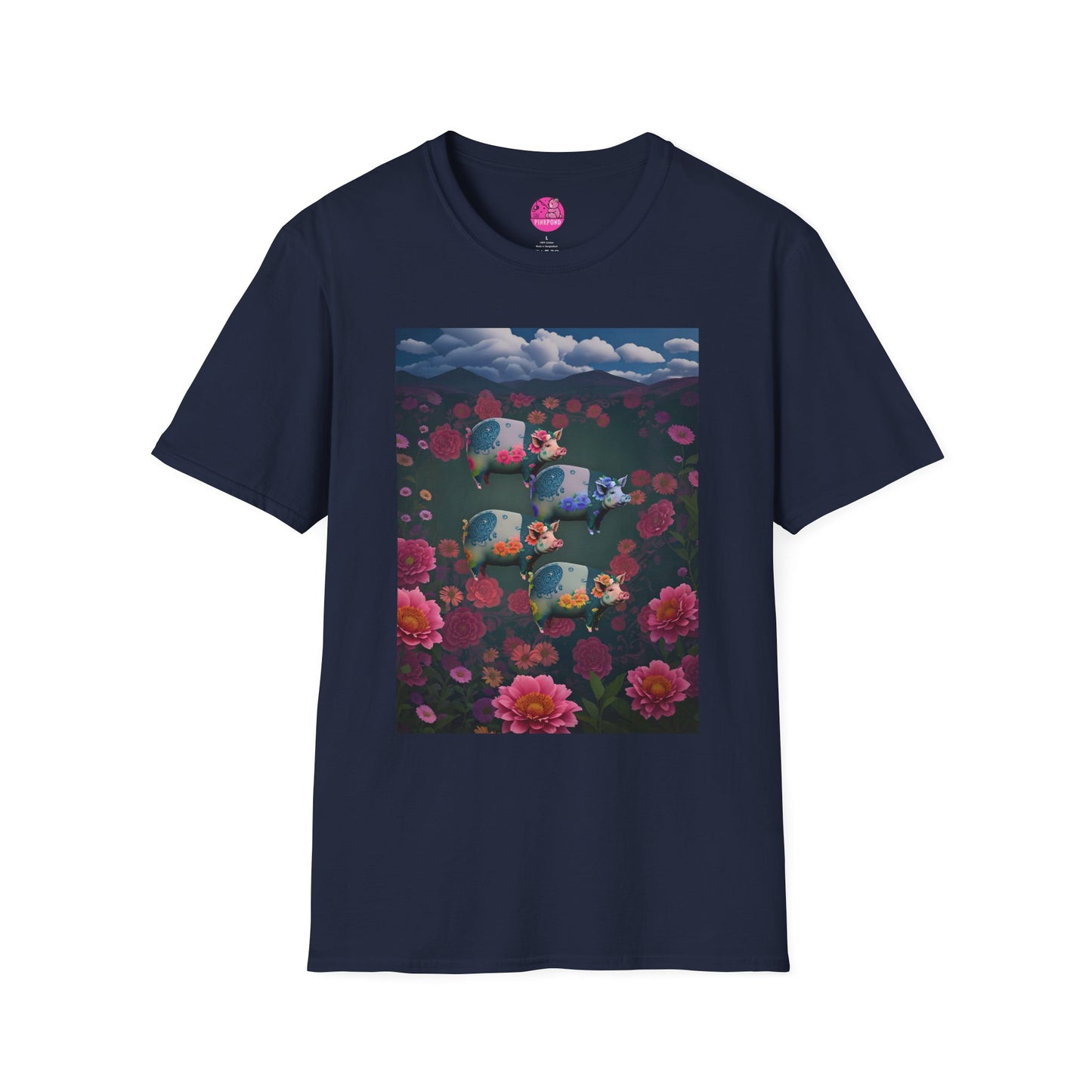 Graphic Tee Floral Flight – Unisex Softstyle T-Shirt
