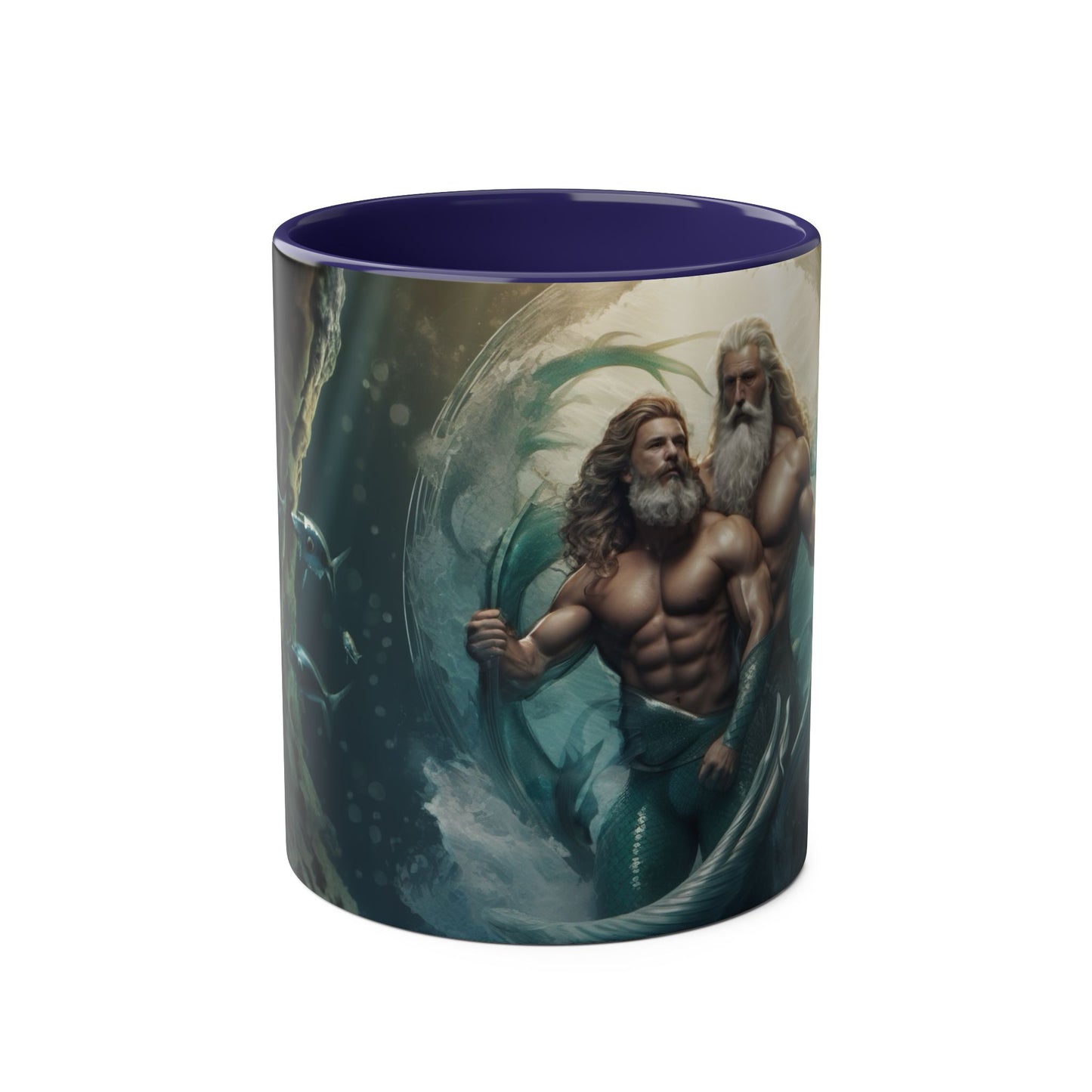 Mug: The Ocean's Legacy Mythical Mermen Design 11oz