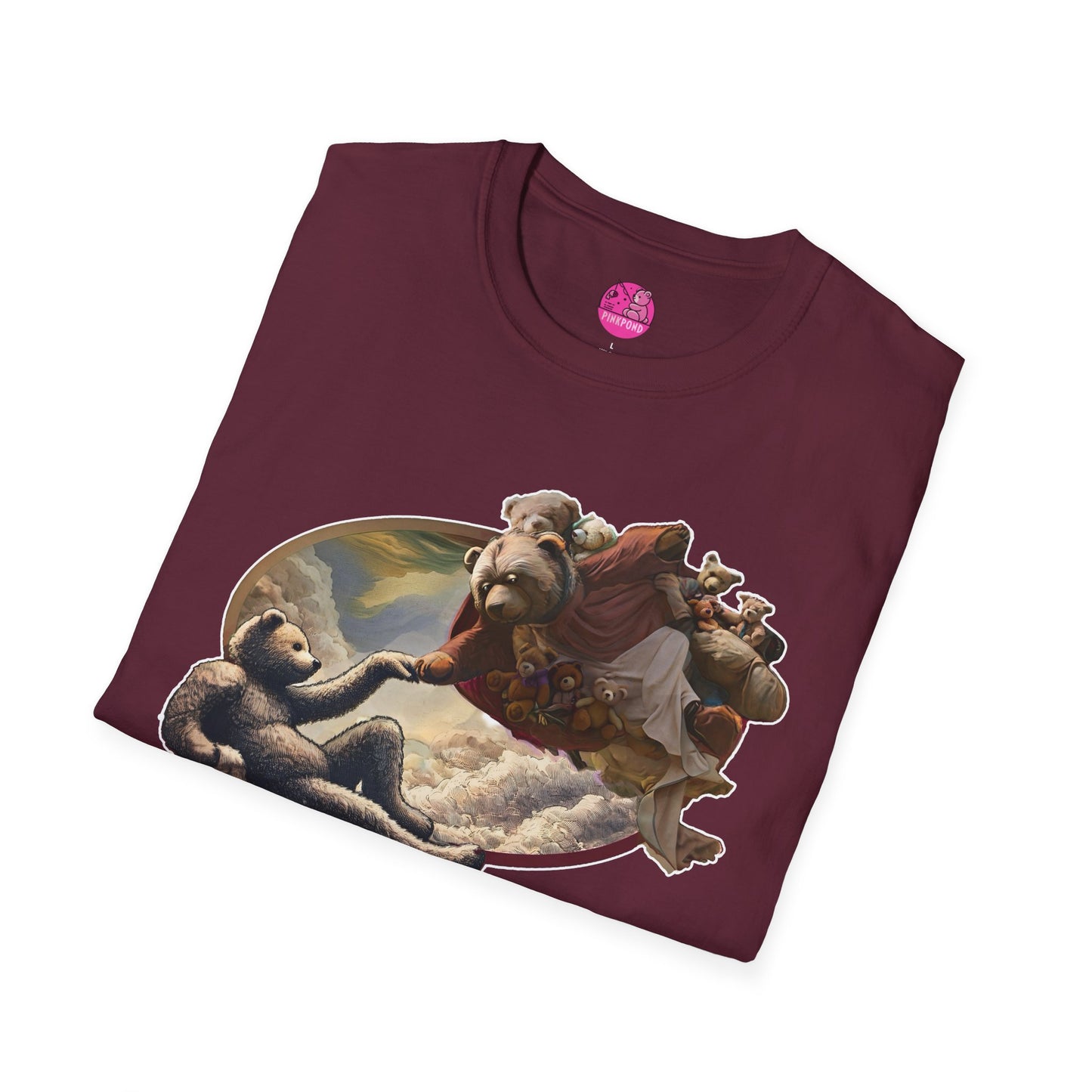 Graphic T-Shirt The Creation of Teddy - Art Lover Gift for bear Fans - Unisex Softstyle