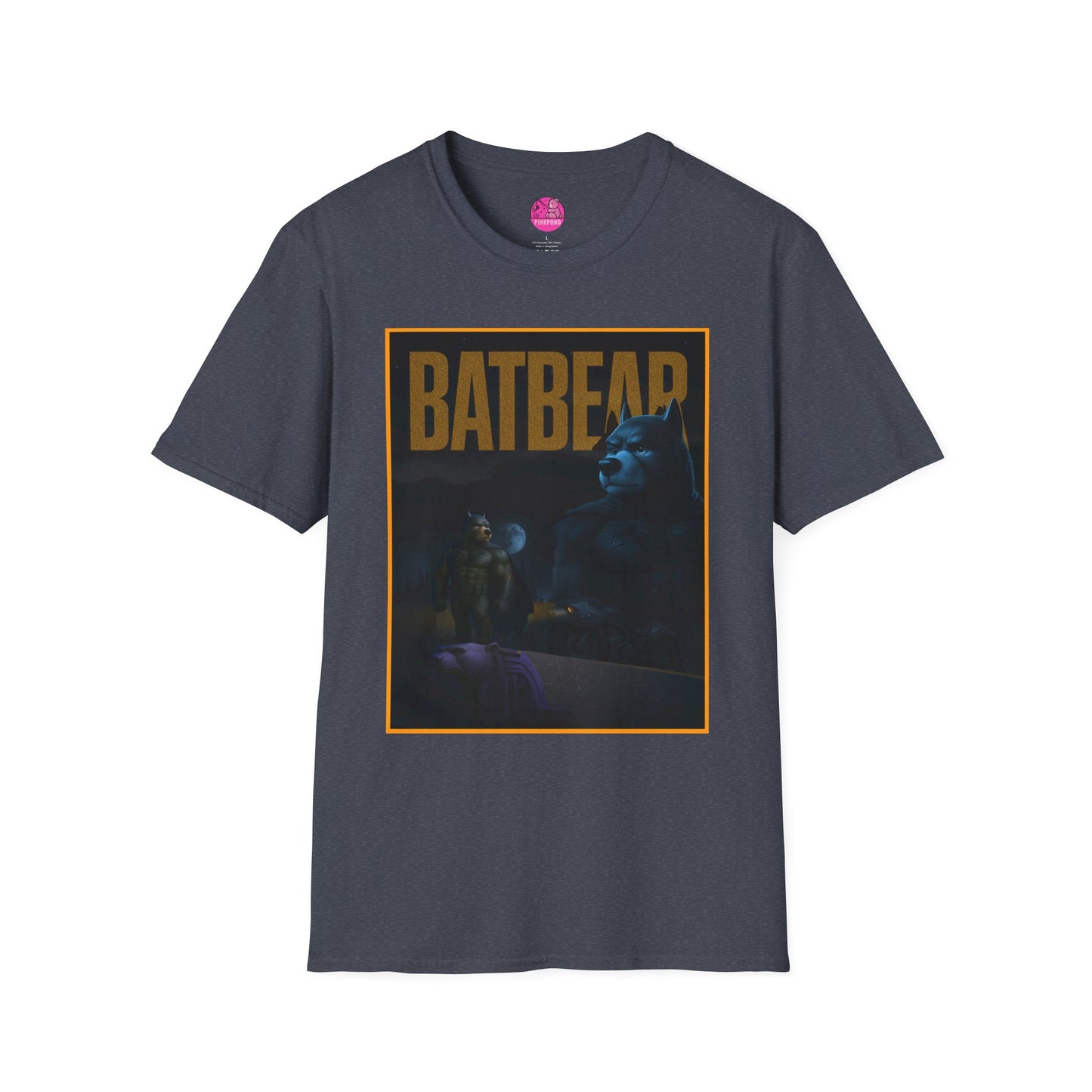 BATBEAR T-Shirt - Unisex Softstyle Tee for Bear Vigilantes and Cubs