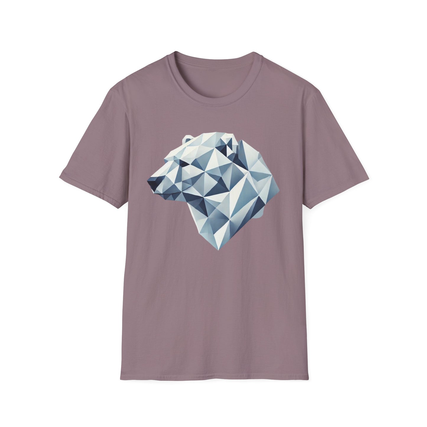 Geometric Bear Graphic Unisex Softstyle T-Shirt