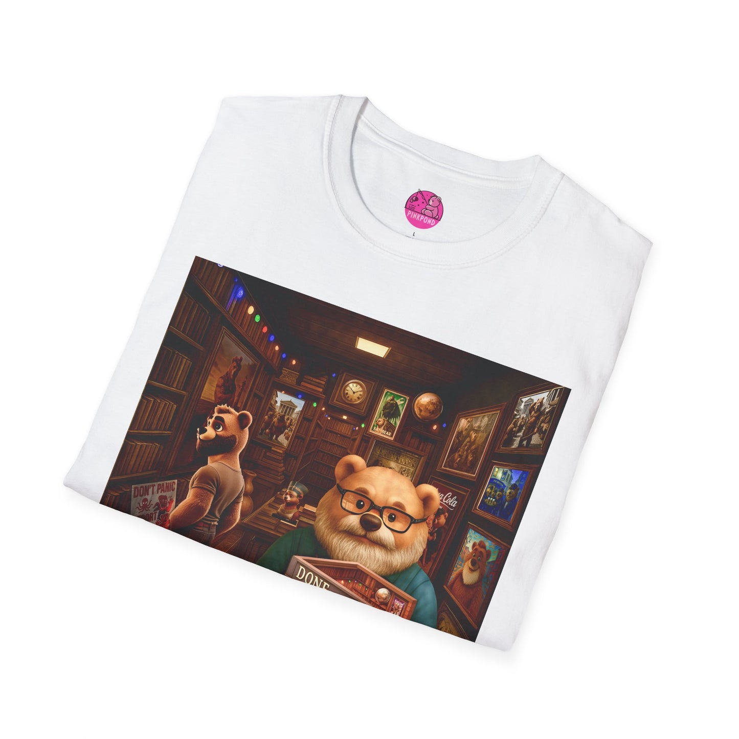 Vintage Bookstore Bear T-Shirt